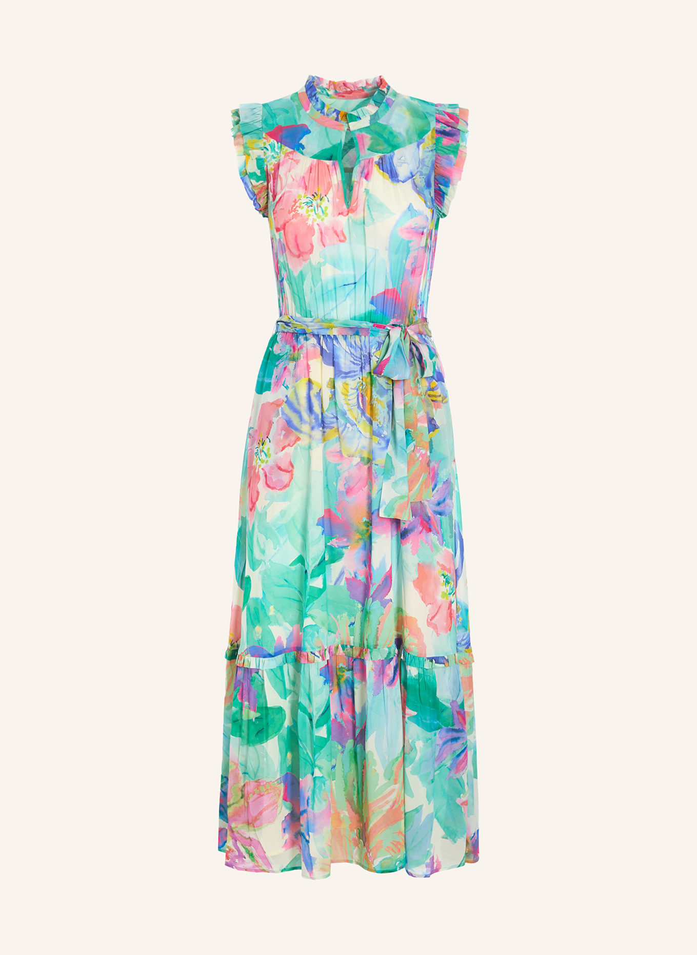 dea kudibal Silk dress, Color: MINT/ PINK/ YELLOW (Image 1)