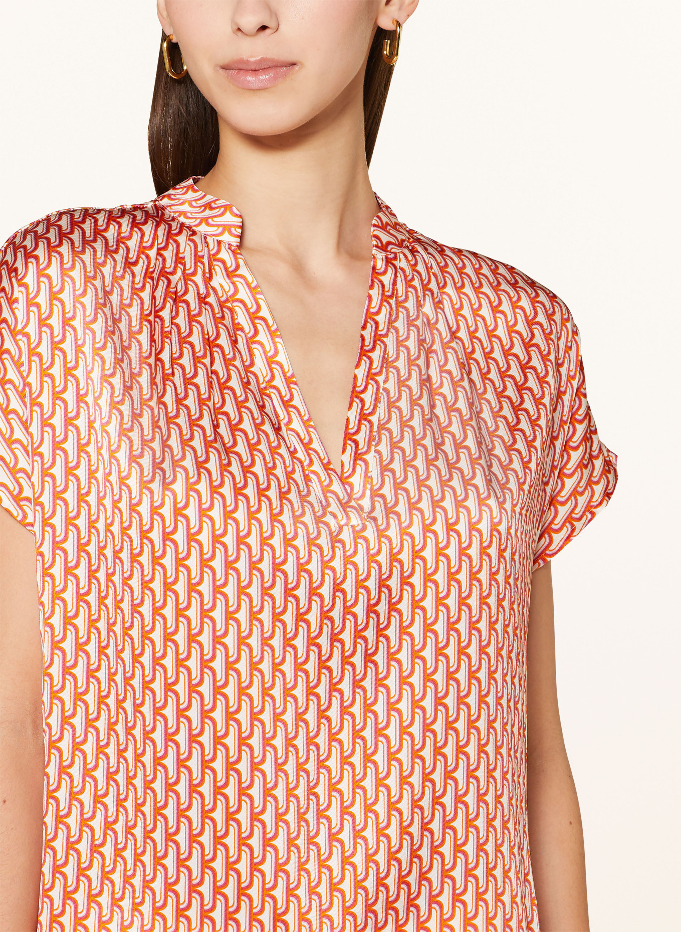 dea kudibal Shirt blouse MELITTA in silk, Color: ORANGE/ NUDE/ FUCHSIA (Image 4)