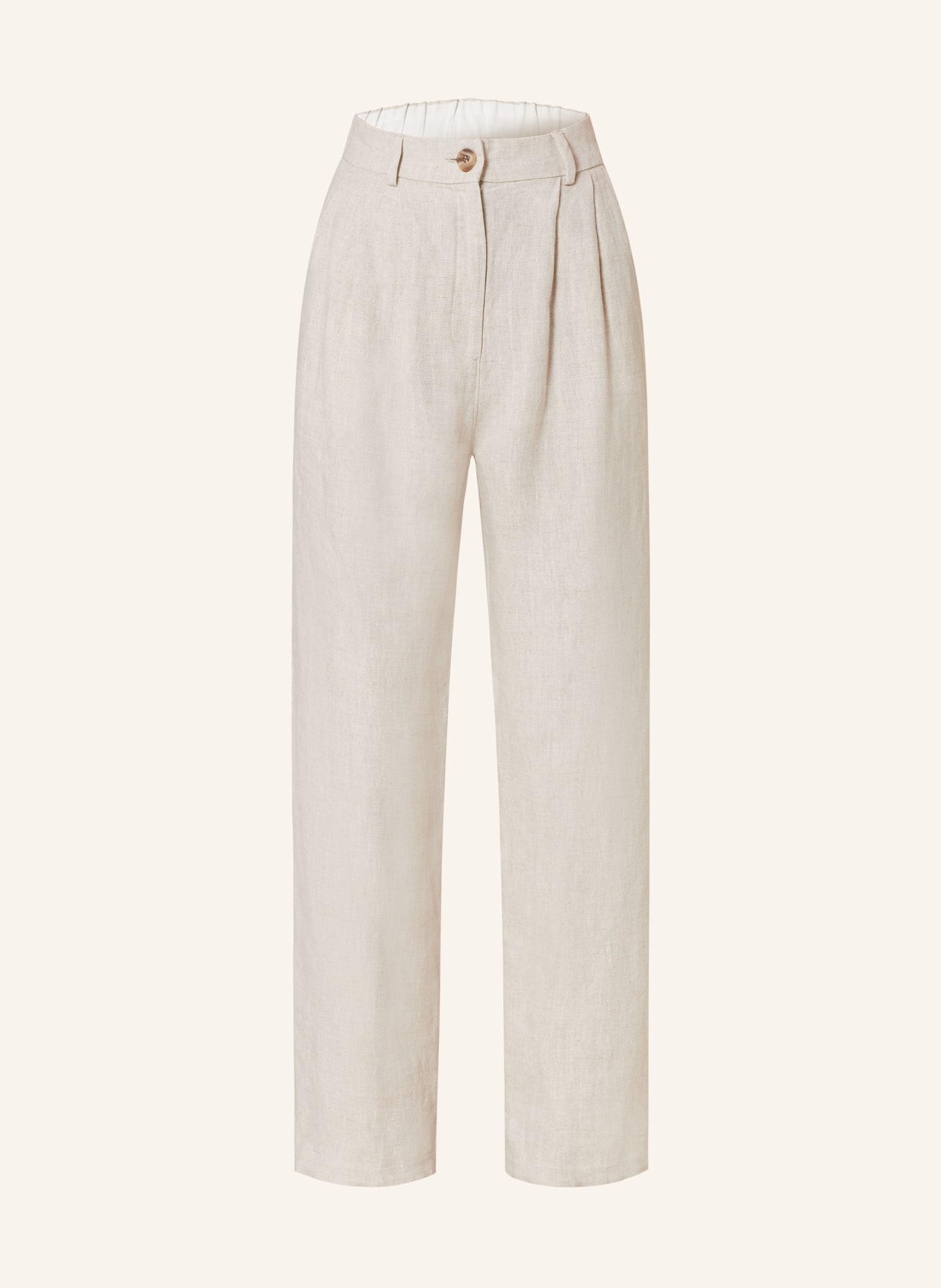 MOS MOSH Linen trousers MMADLANA, Color: LIGHT GRAY (Image 1)