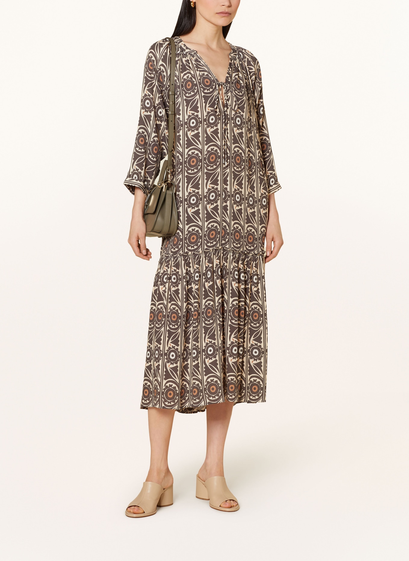 MOS MOSH Dress MMJILLI, Color: CREAM/ KHAKI/ LIGHT BROWN (Image 2)