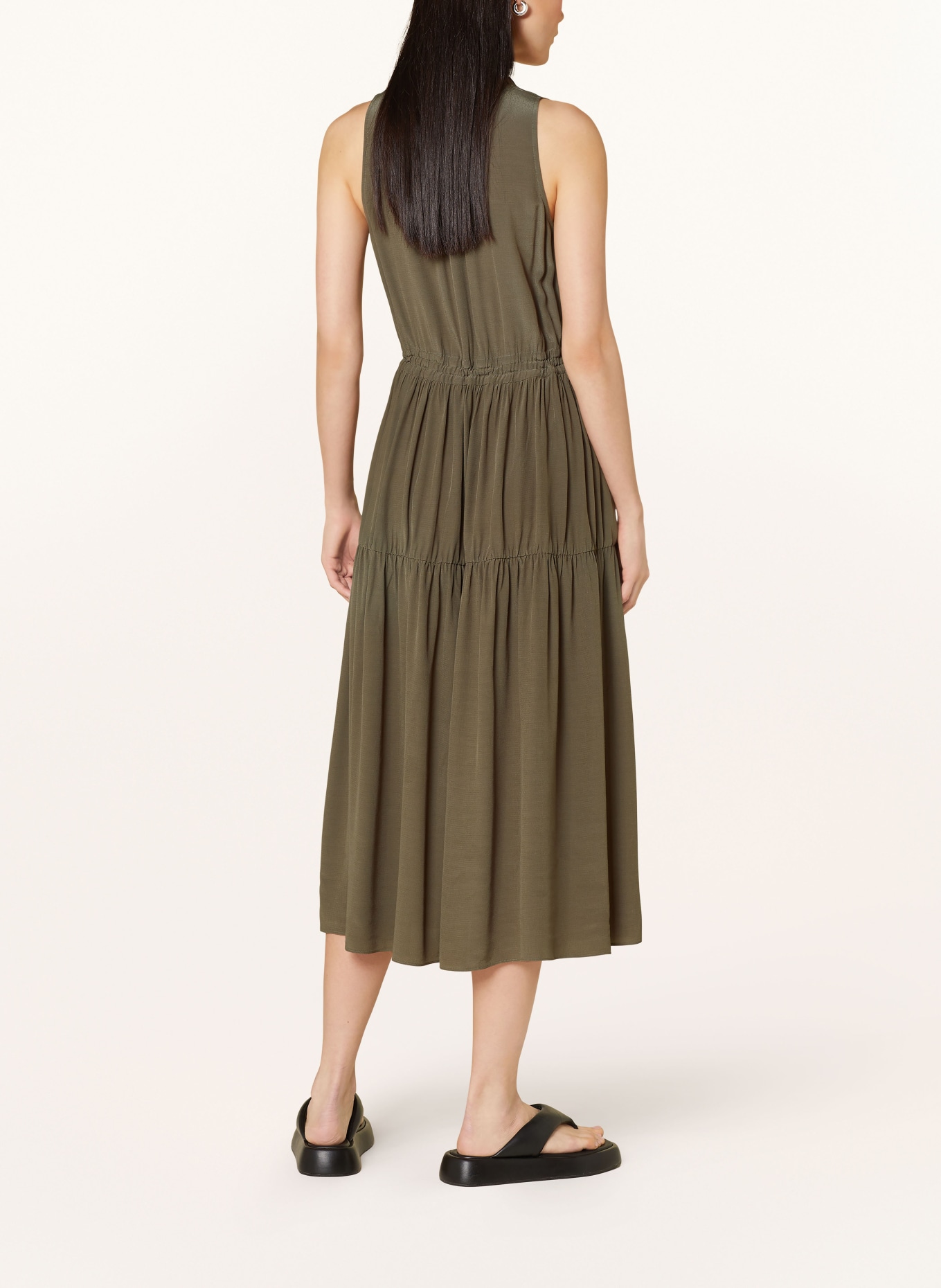 MOS MOSH Dress MMSABRI with ruffles, Color: OLIVE (Image 3)