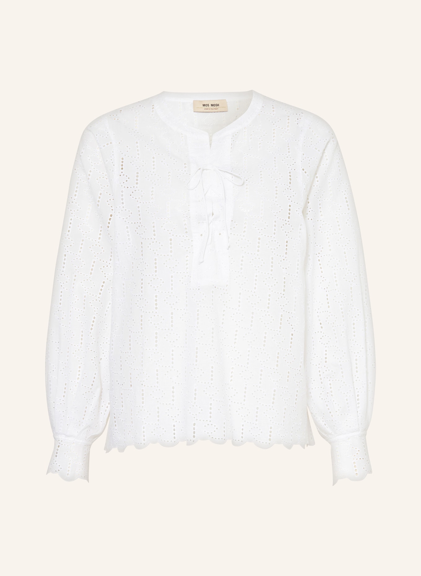 MOS MOSH Blouse MMYEN in broderie anglaise, Color: WHITE (Image 1)