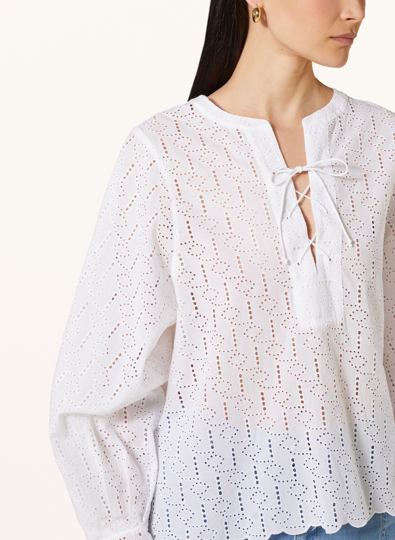 MOS MOSH Blouse MMYEN in broderie anglaise, Color: WHITE (Image 4)