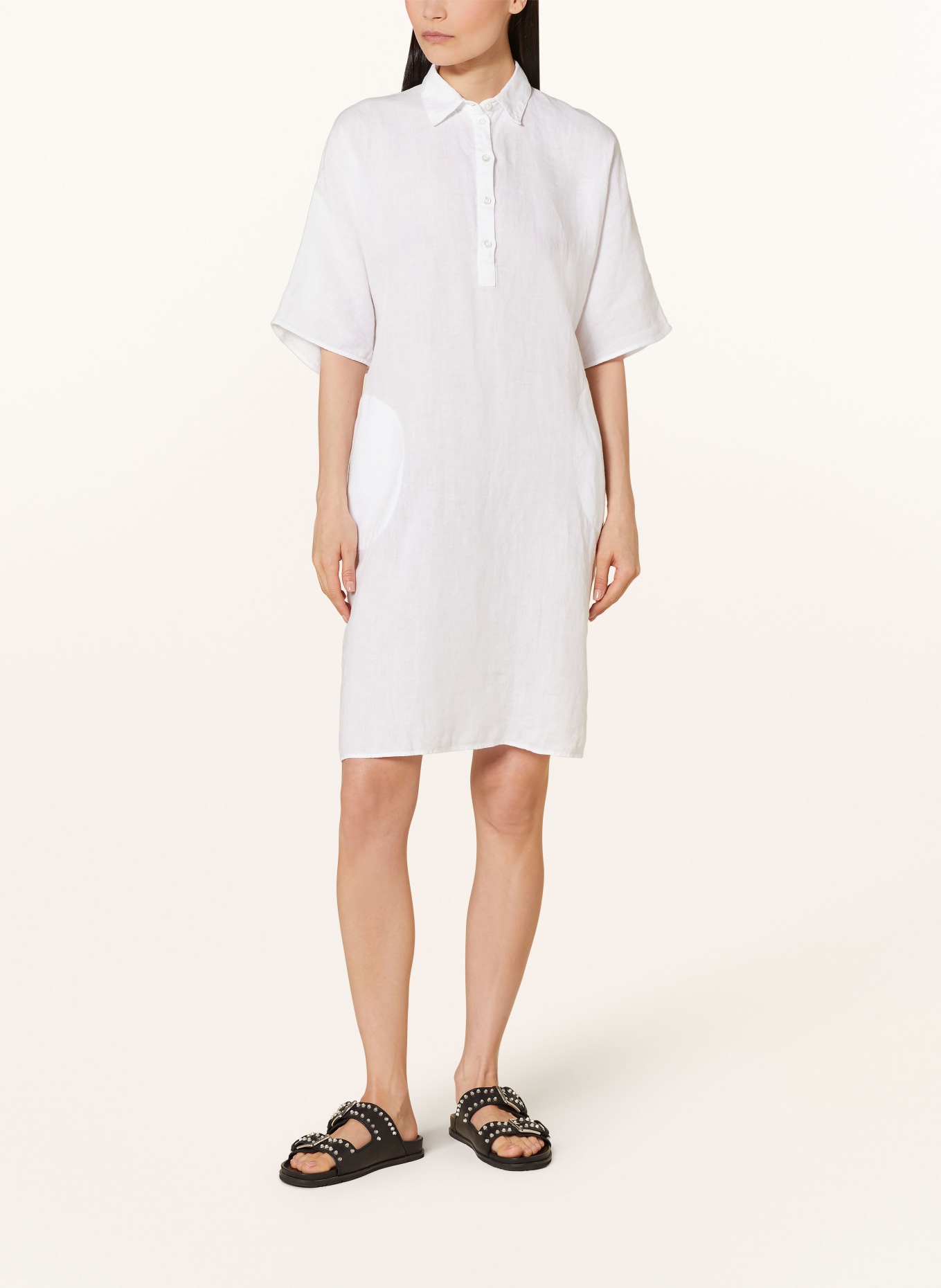 MOS MOSH Linen dress MMLOWANA, Color: WHITE (Image 2)