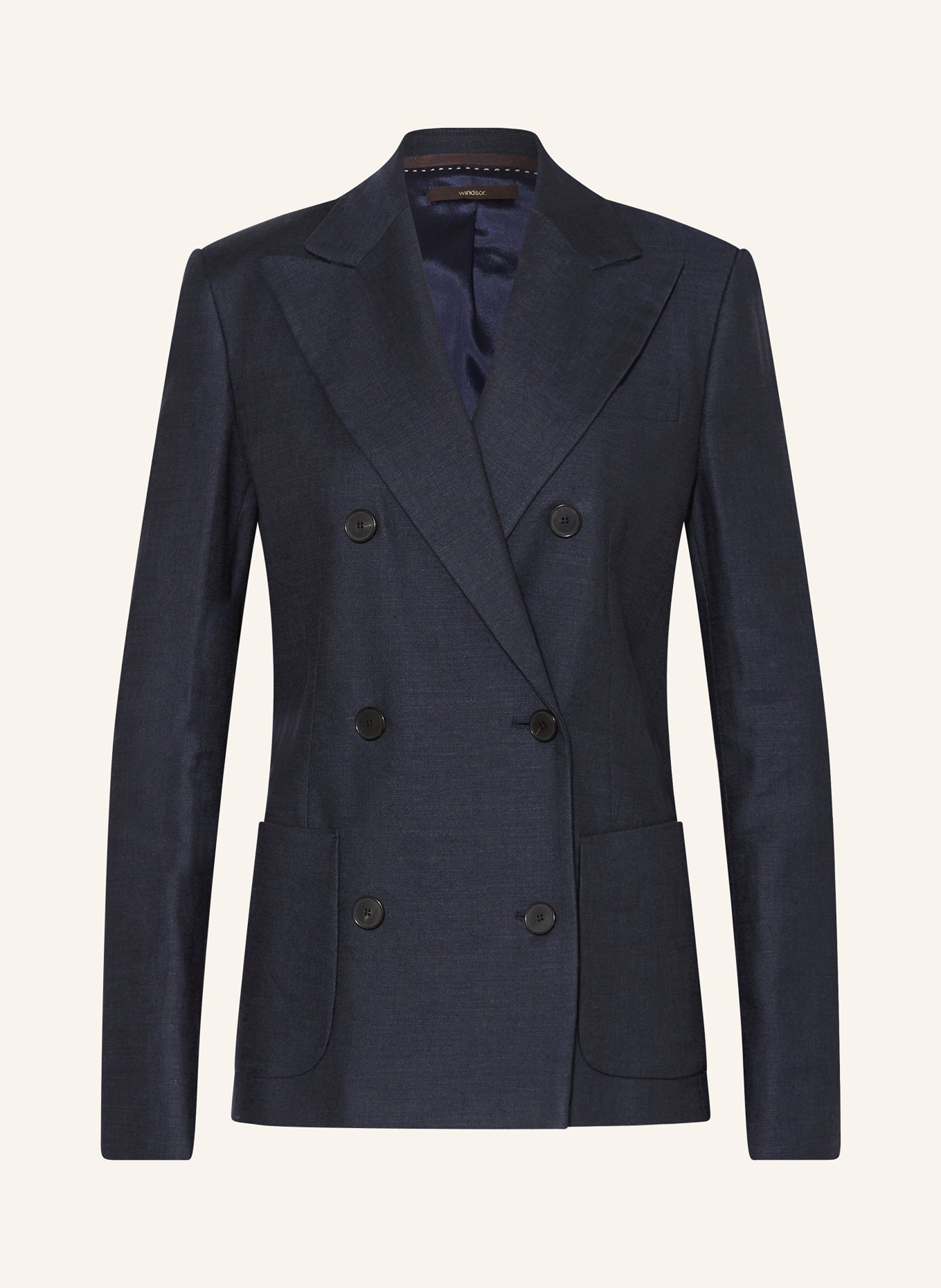 windsor. Blazer with linen, Color: 415 Navy                       415 (Image 1)