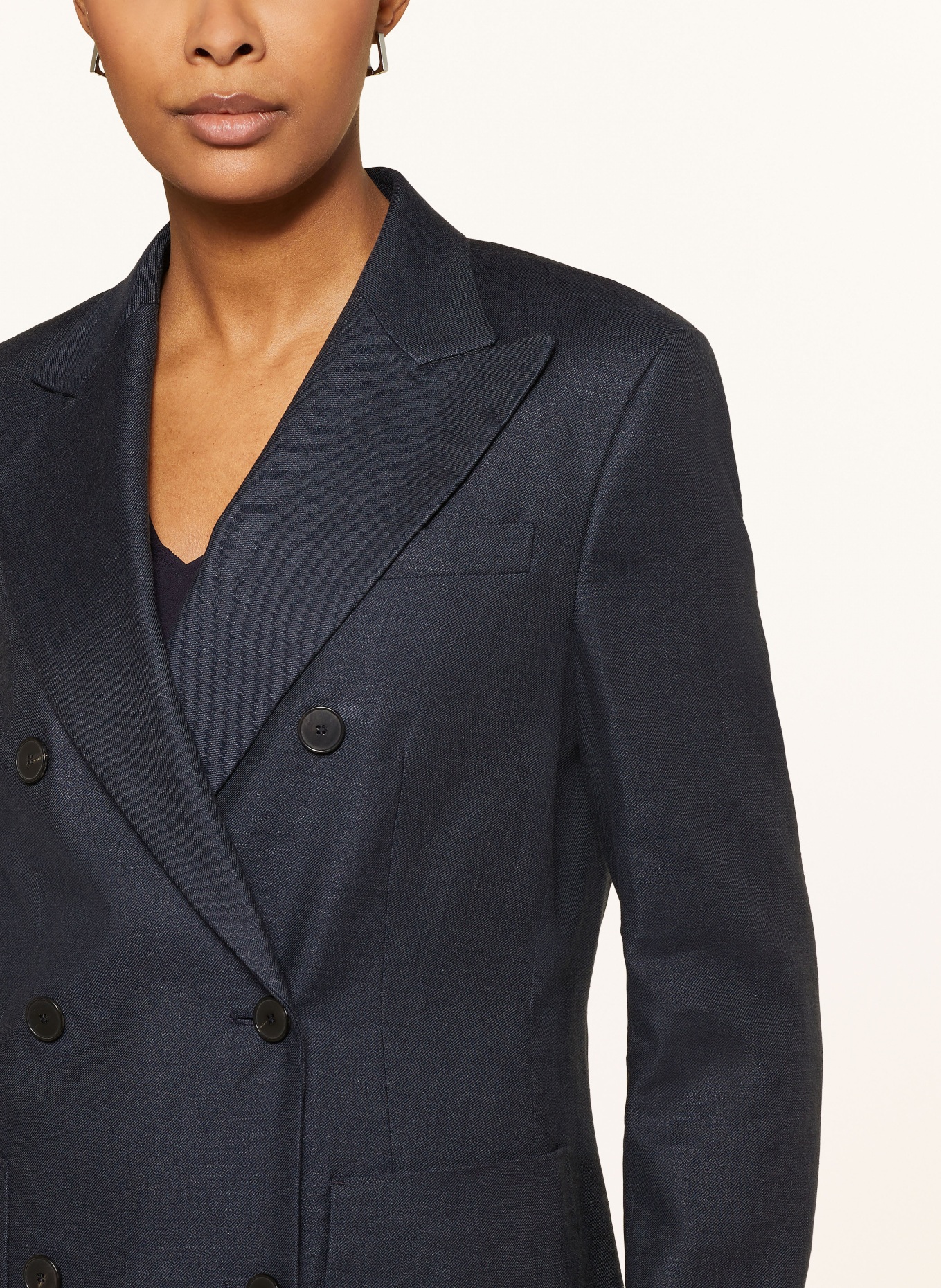 windsor. Blazer with linen, Color: 415 Navy                       415 (Image 4)