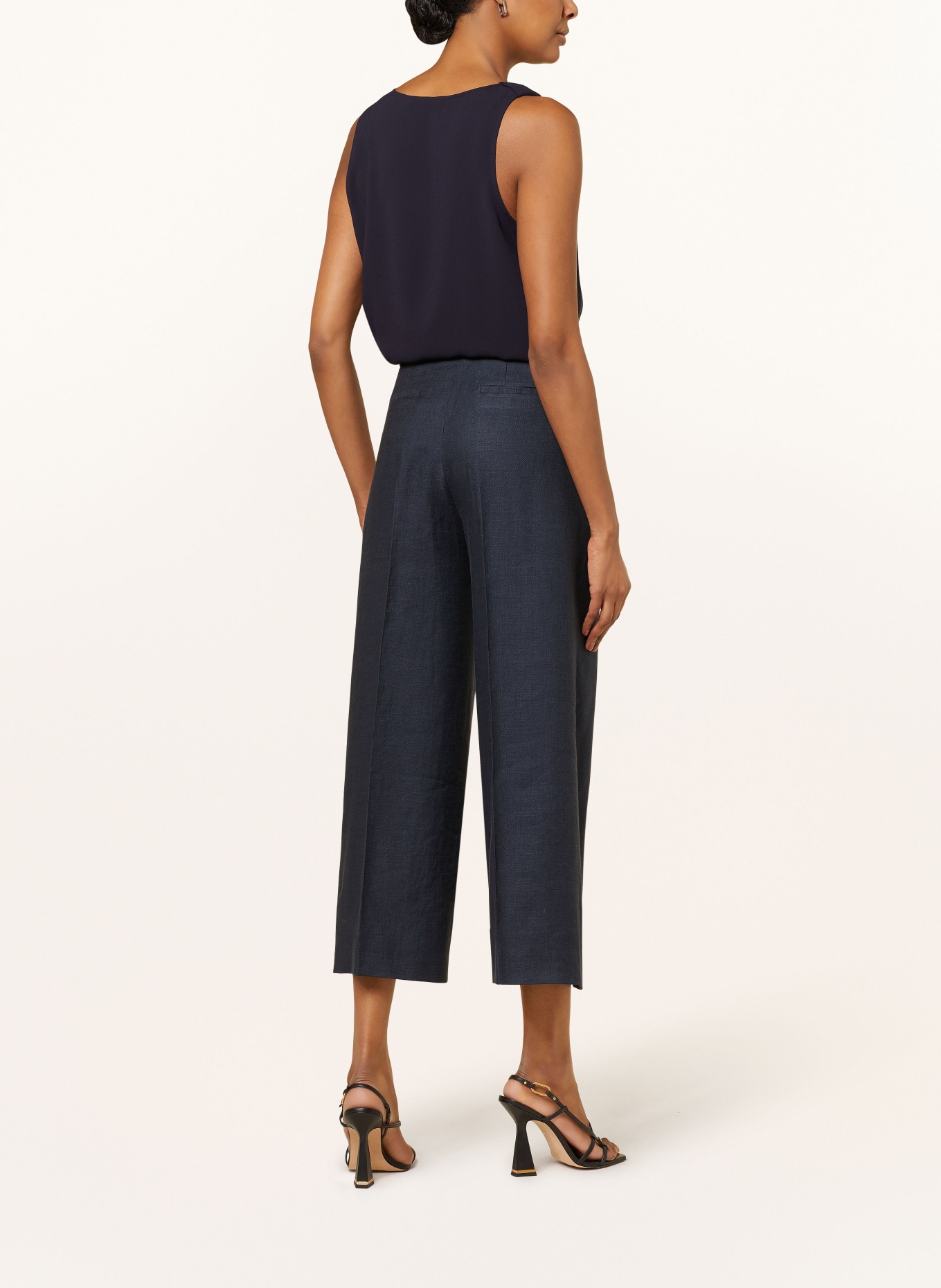 windsor. Culottes with linen, Color: 415 Navy 415 (Image 3)