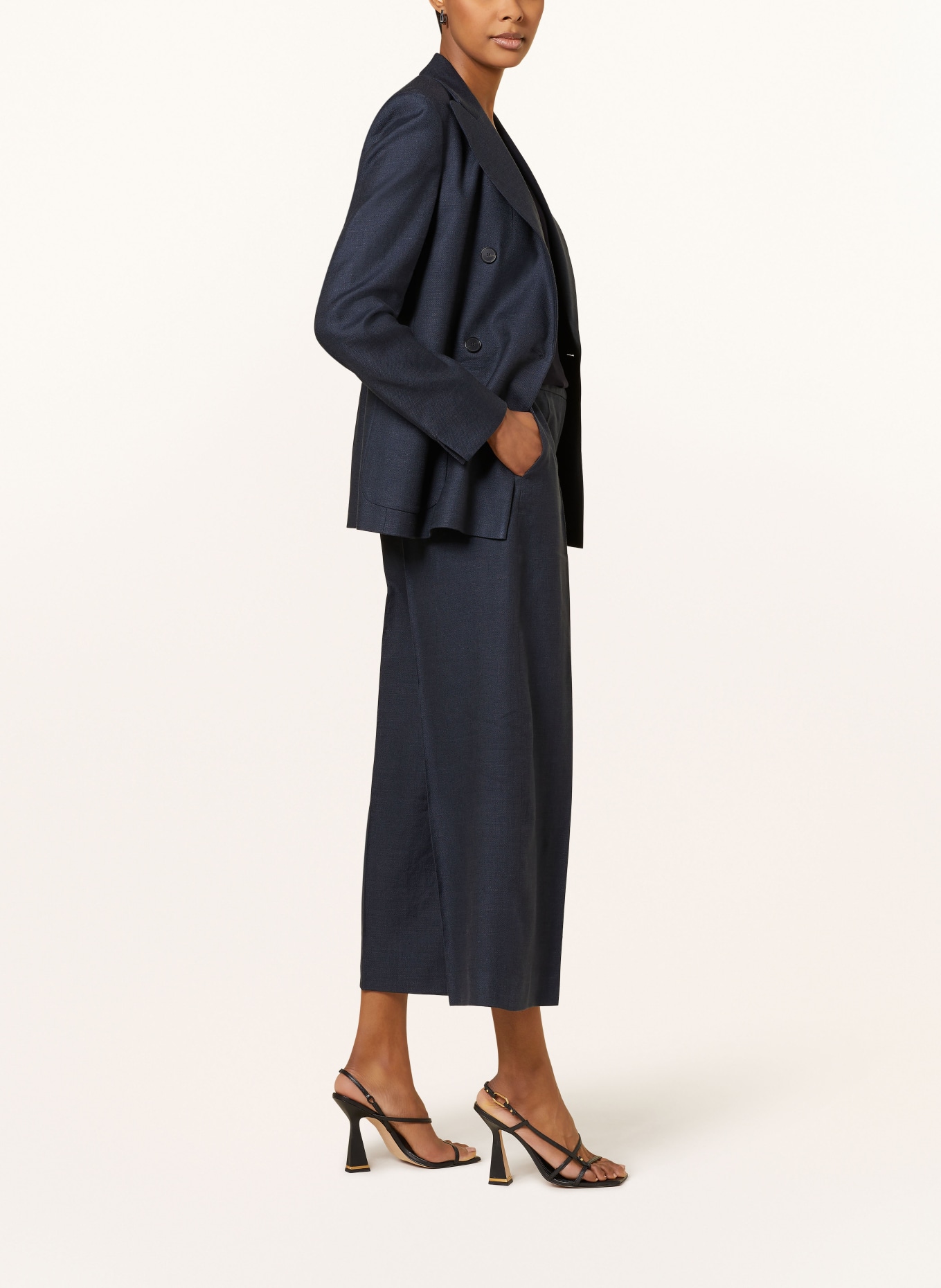 windsor. Culottes with linen, Color: 415 Navy 415 (Image 4)