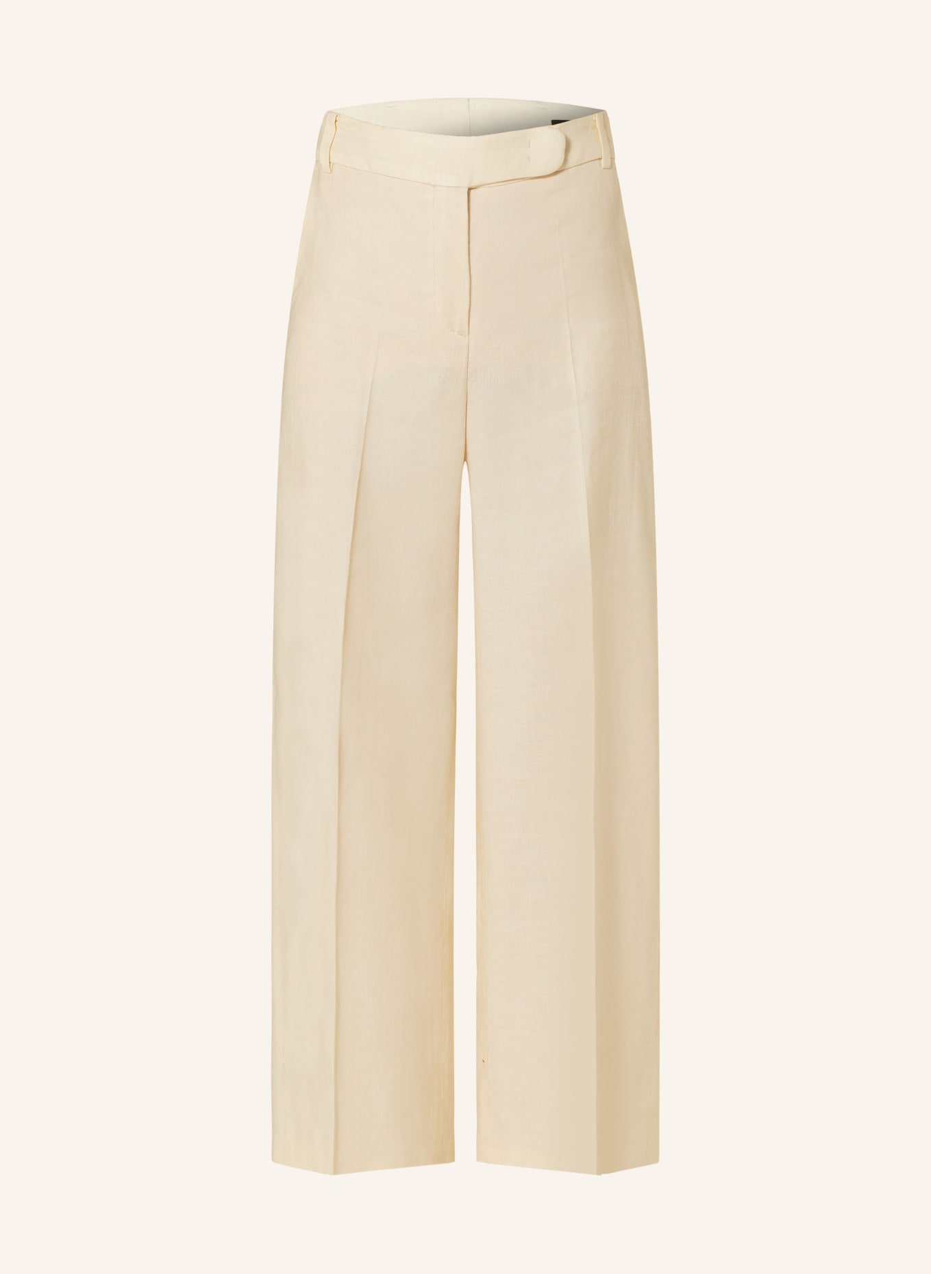 windsor. Culottes with linen, Color: LIGHT YELLOW (Image 1)