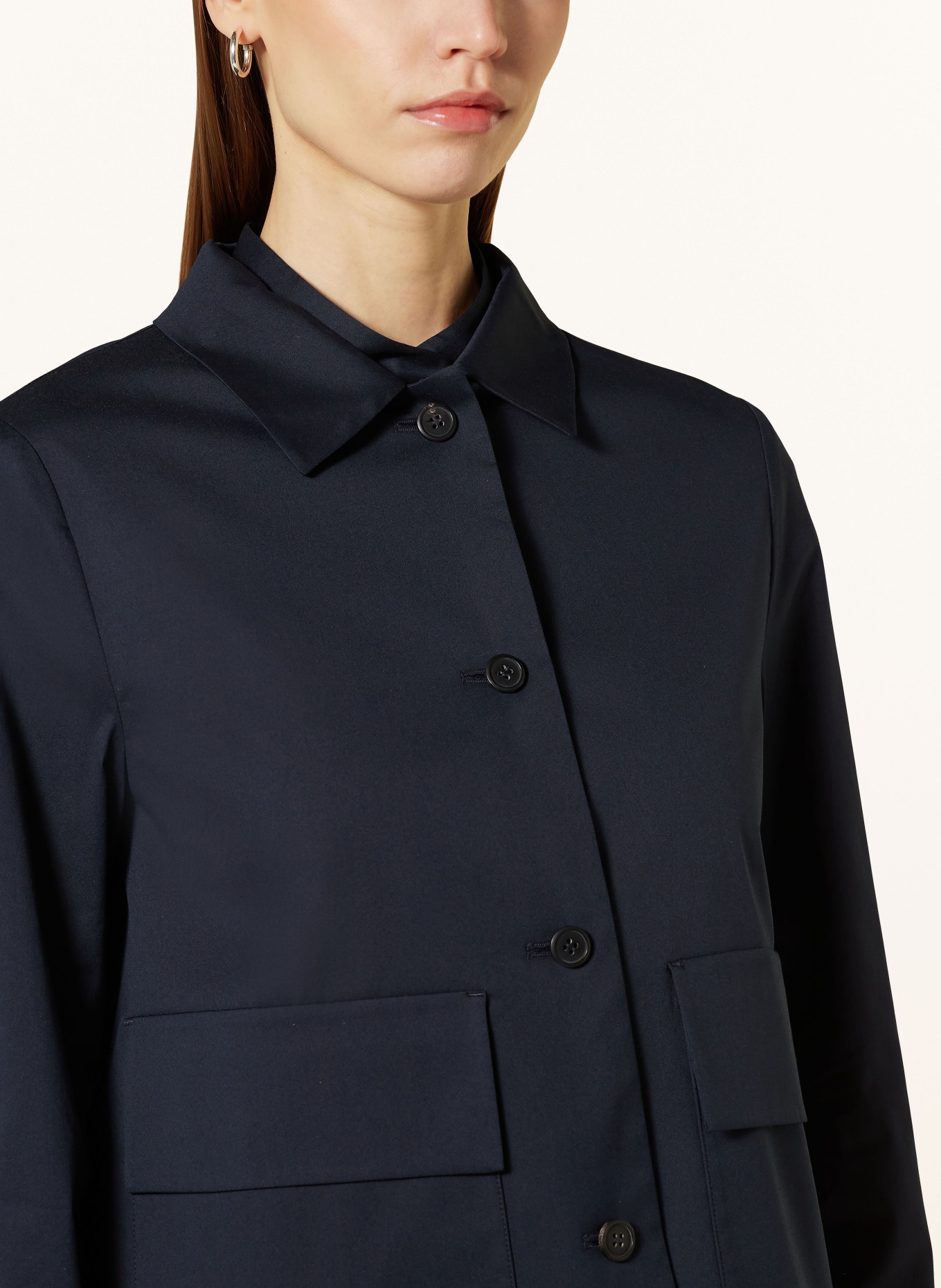 windsor. Boxy jacket, Color: DARK BLUE (Image 4)