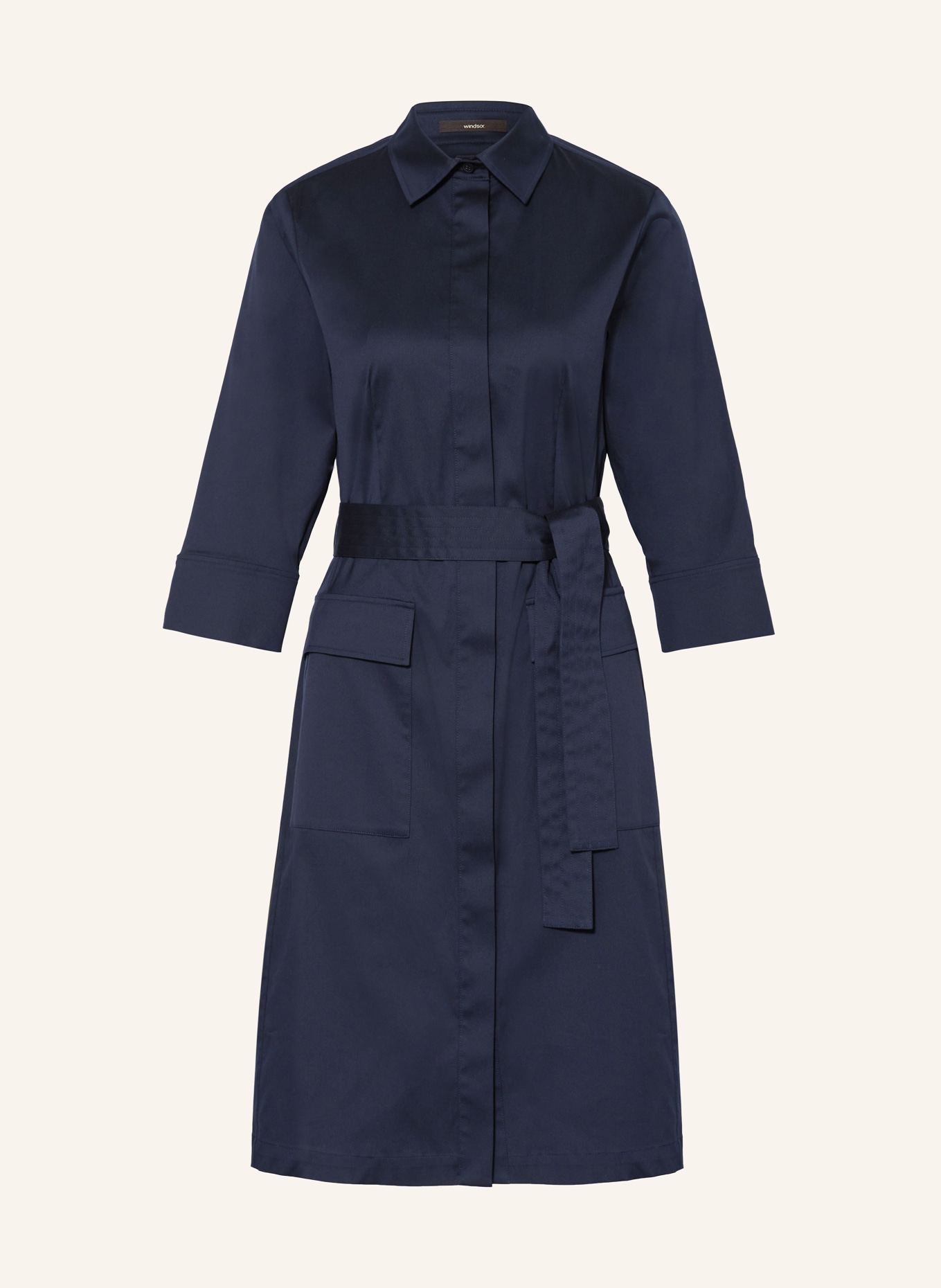 windsor. Shirt dress with 3/4 sleeves, Color: 415 Navy                       415 (Image 1)