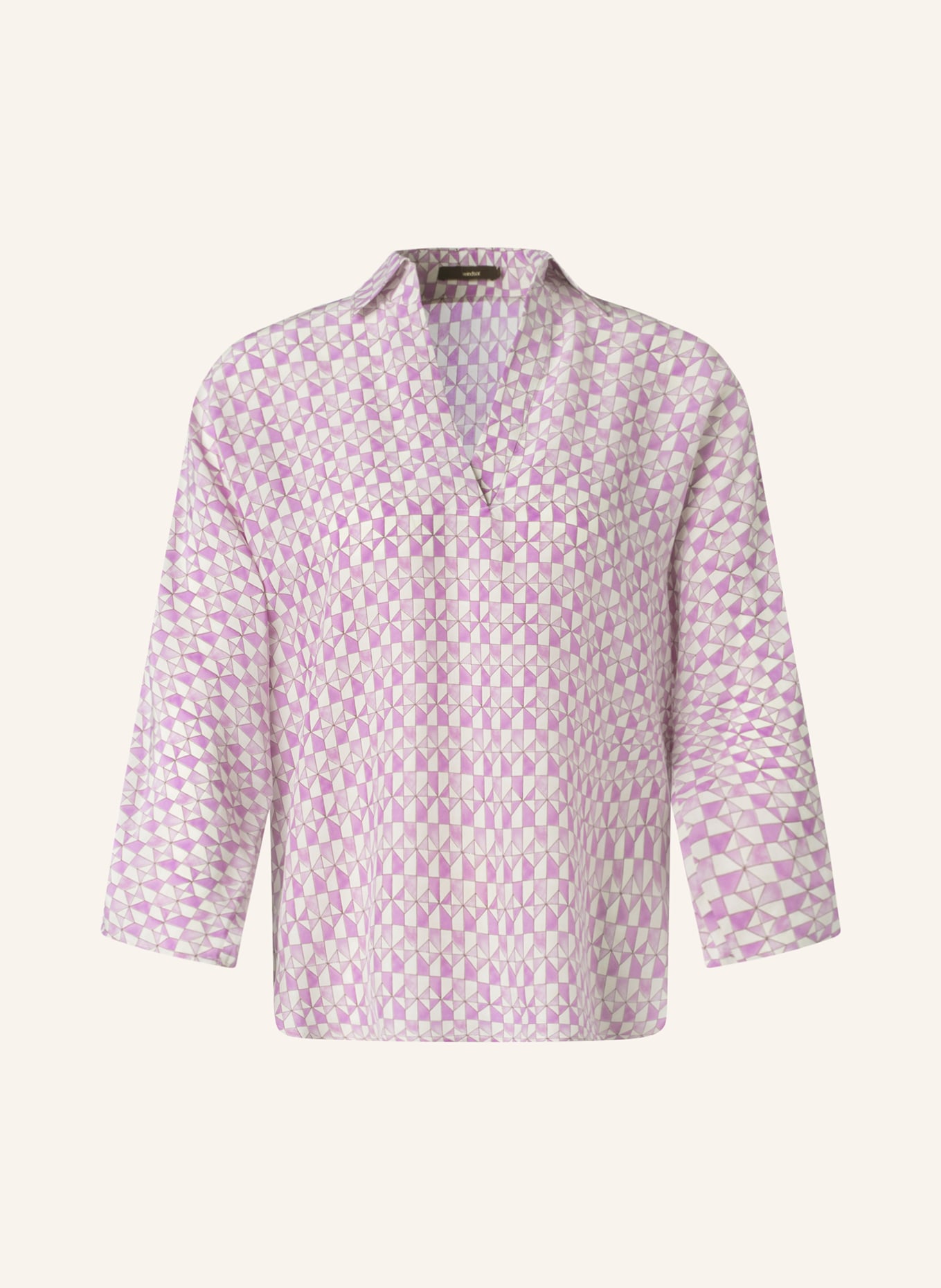windsor. Shirt blouse with silk, Color: PURPLE/ WHITE (Image 1)