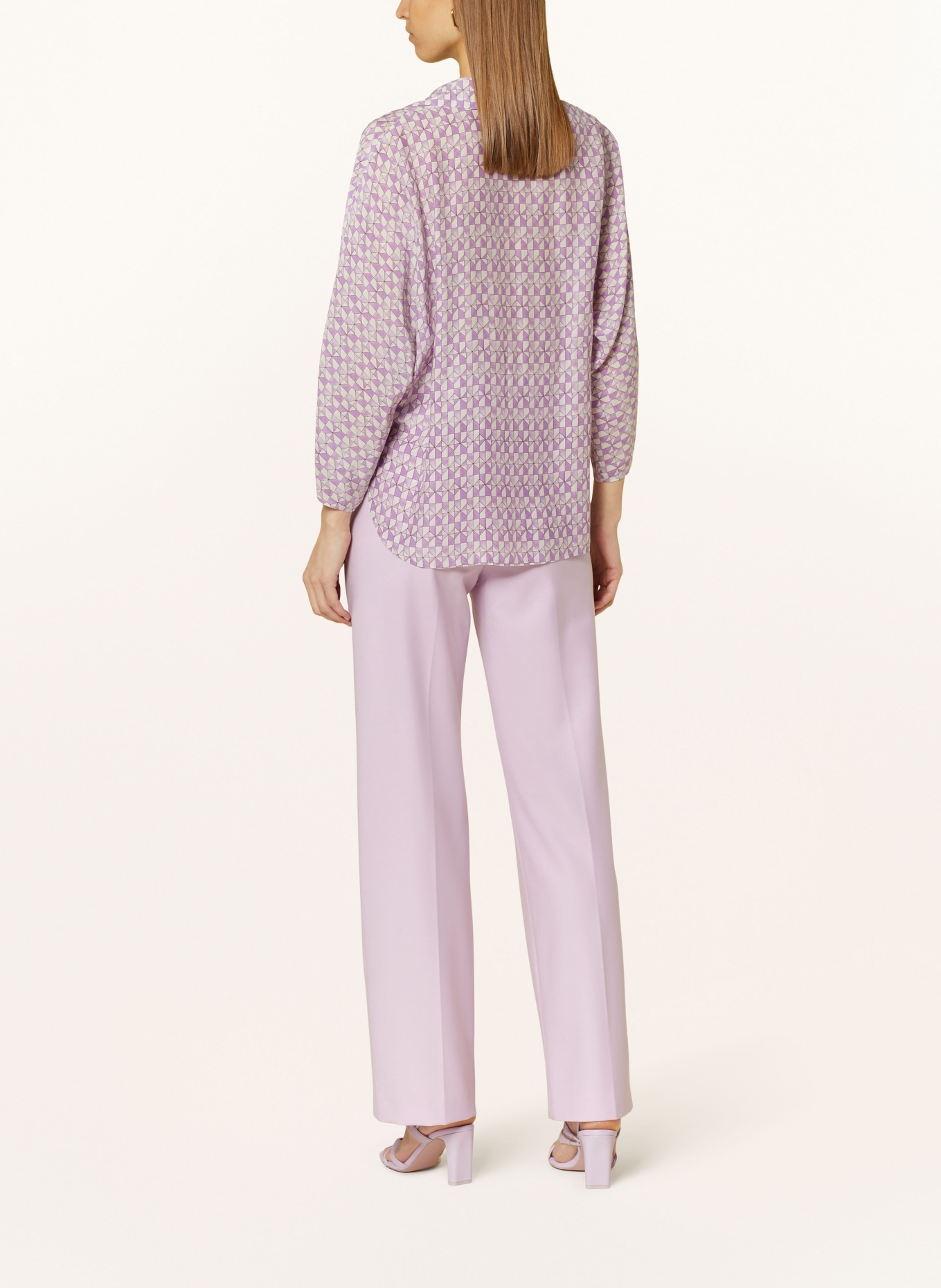 windsor. Shirt blouse with silk, Color: PURPLE/ WHITE (Image 3)