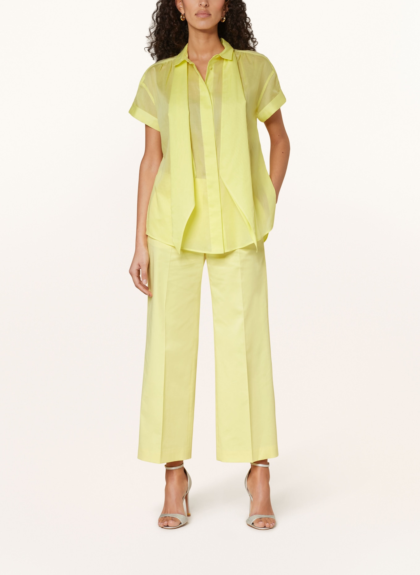windsor. Blouse with detachable bow tie, Color: YELLOW (Image 2)