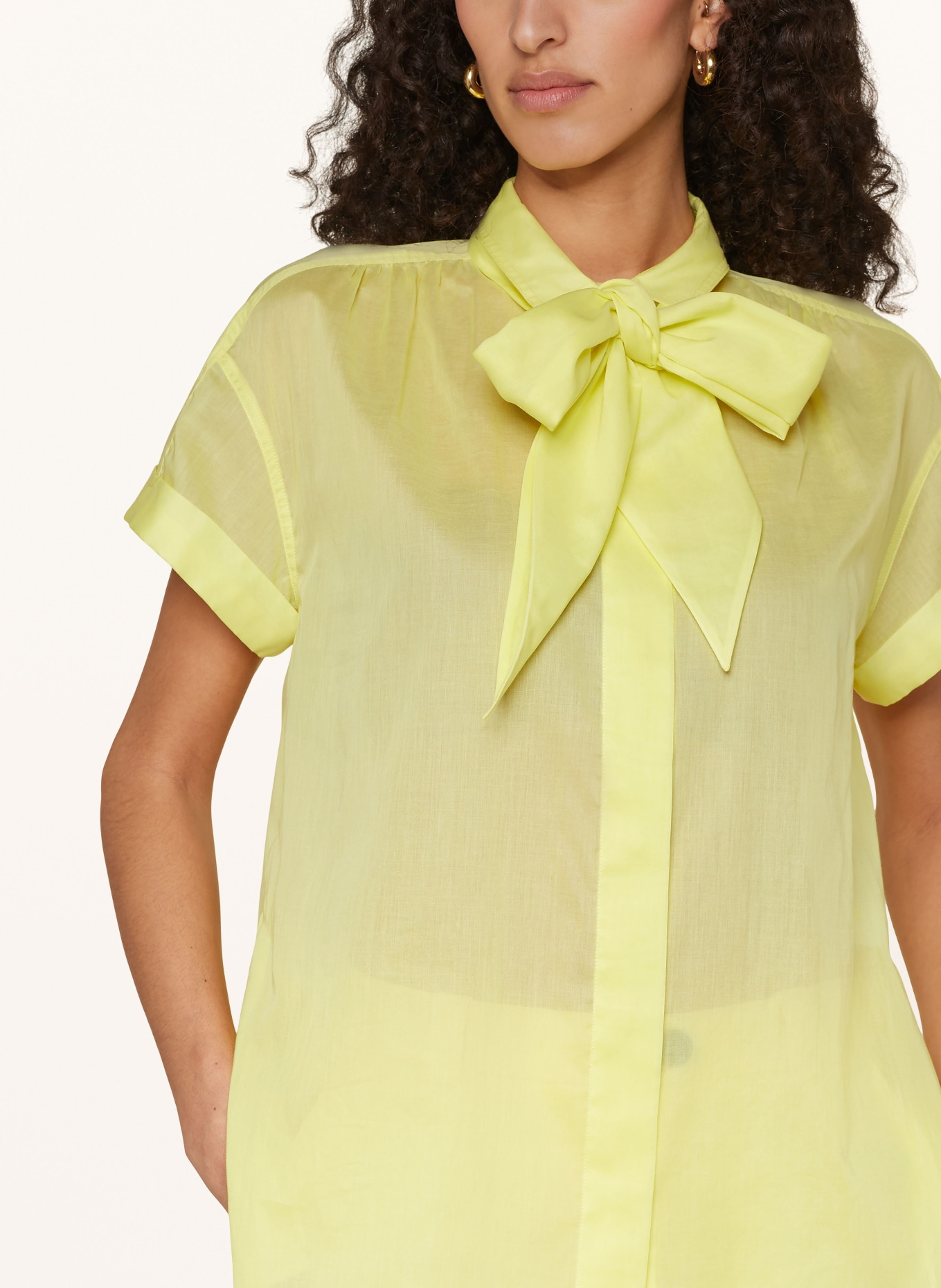 windsor. Blouse with detachable bow tie, Color: YELLOW (Image 4)