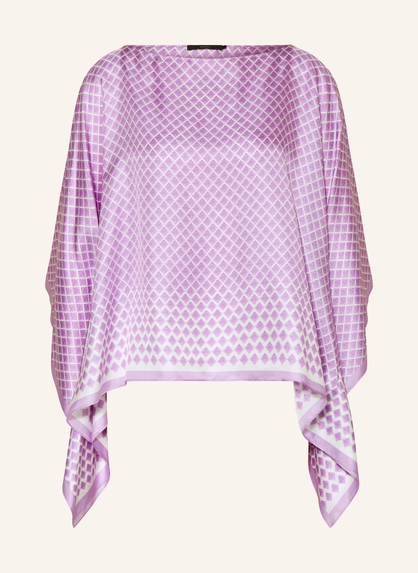 windsor. Shirt blouse in silk, Color: LIGHT PURPLE/ WHITE (Image 1)