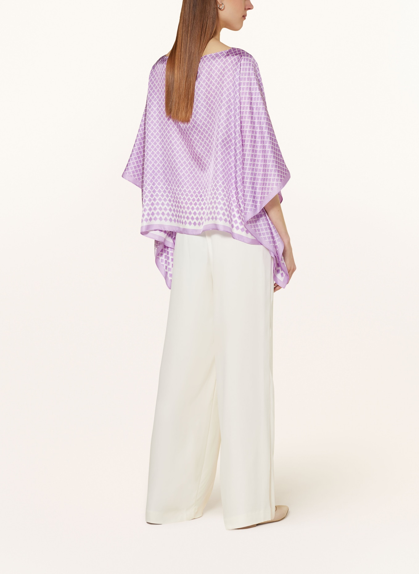 windsor. Shirt blouse in silk, Color: LIGHT PURPLE/ WHITE (Image 3)