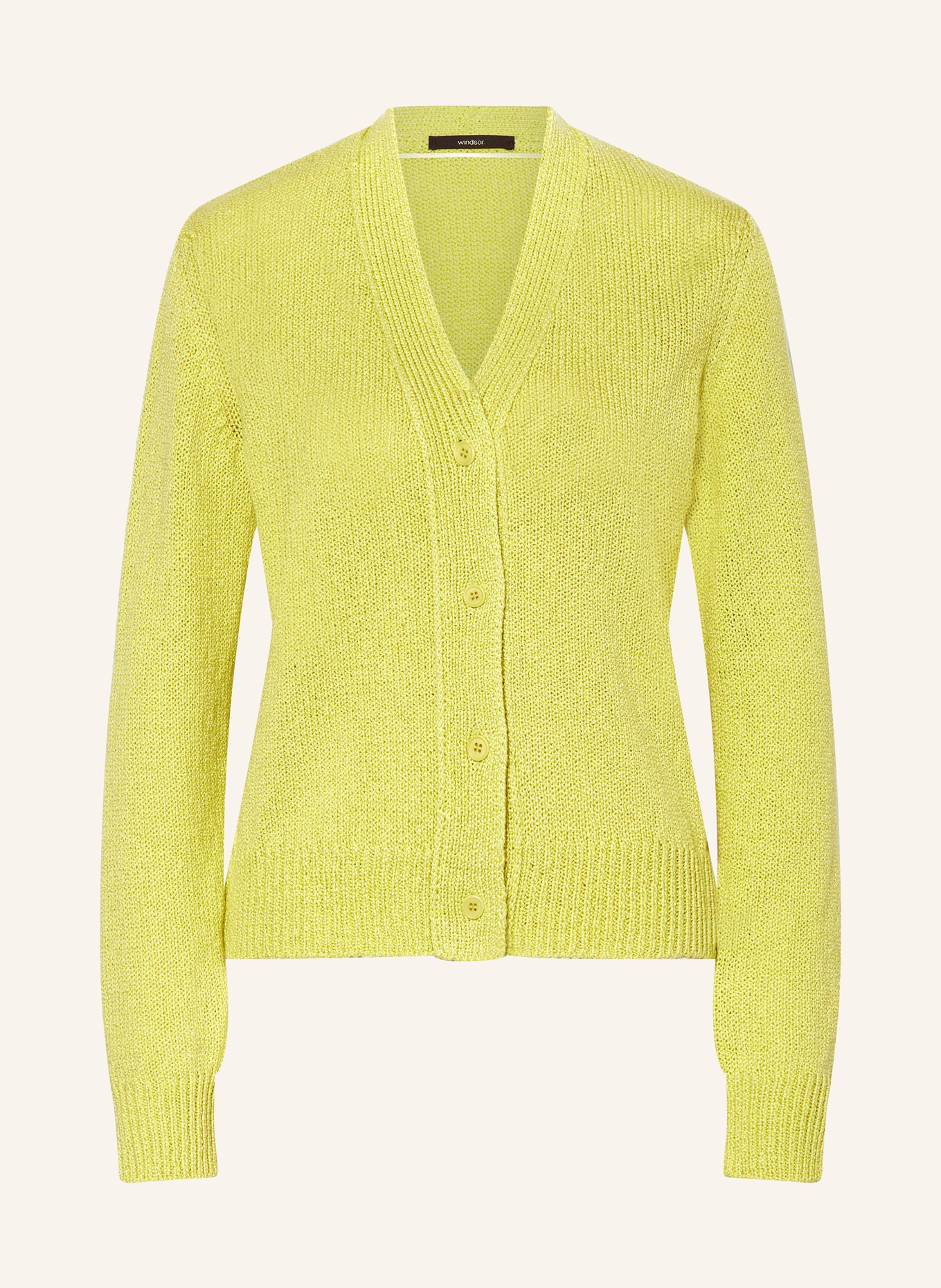 windsor. Cardigan, Color: LIGHT YELLOW (Image 1)