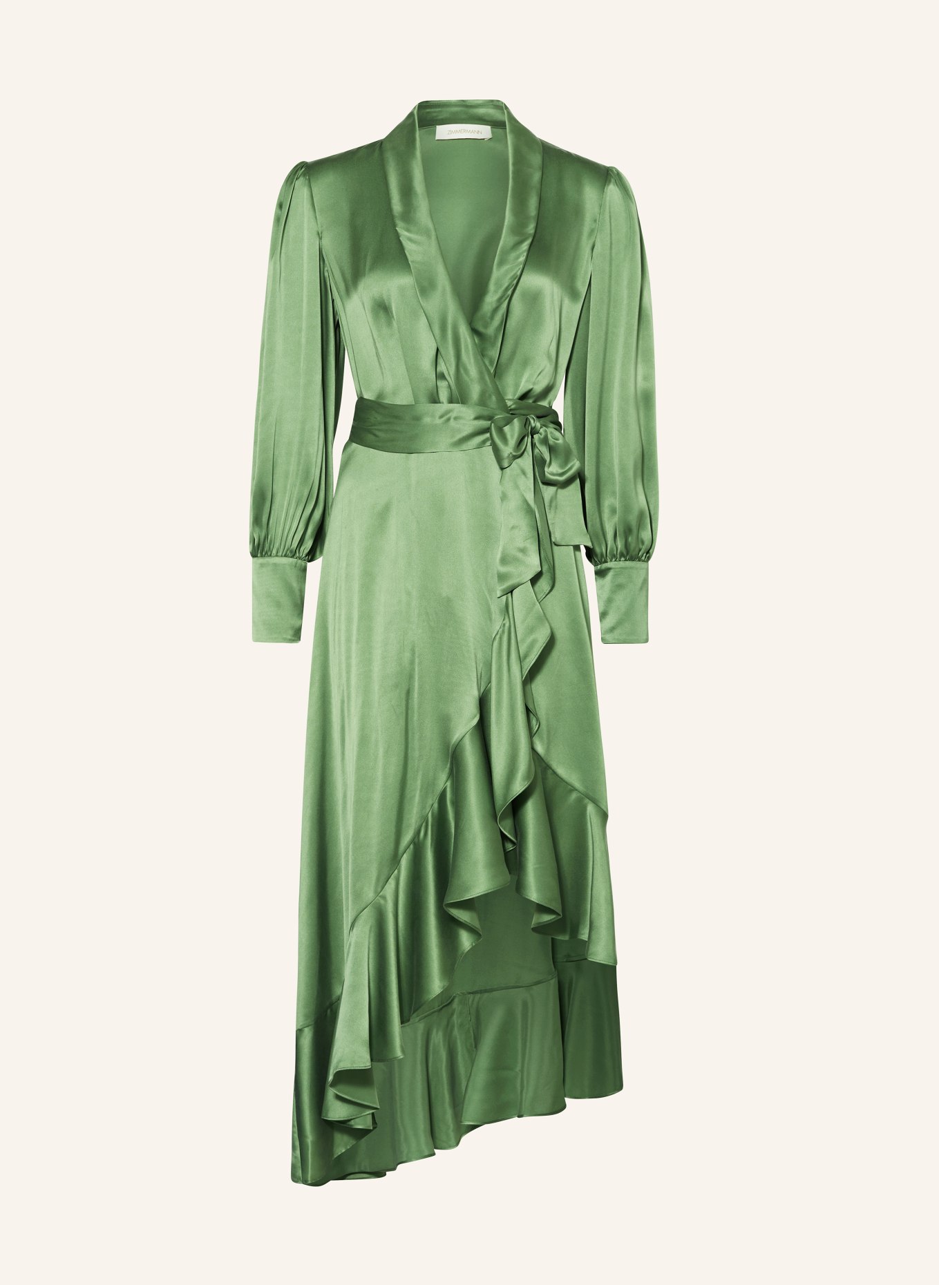 ZIMMERMANN Sukienka kopertowa z jedwabiu, Kolor: MATC Matcha (Obrazek 1)