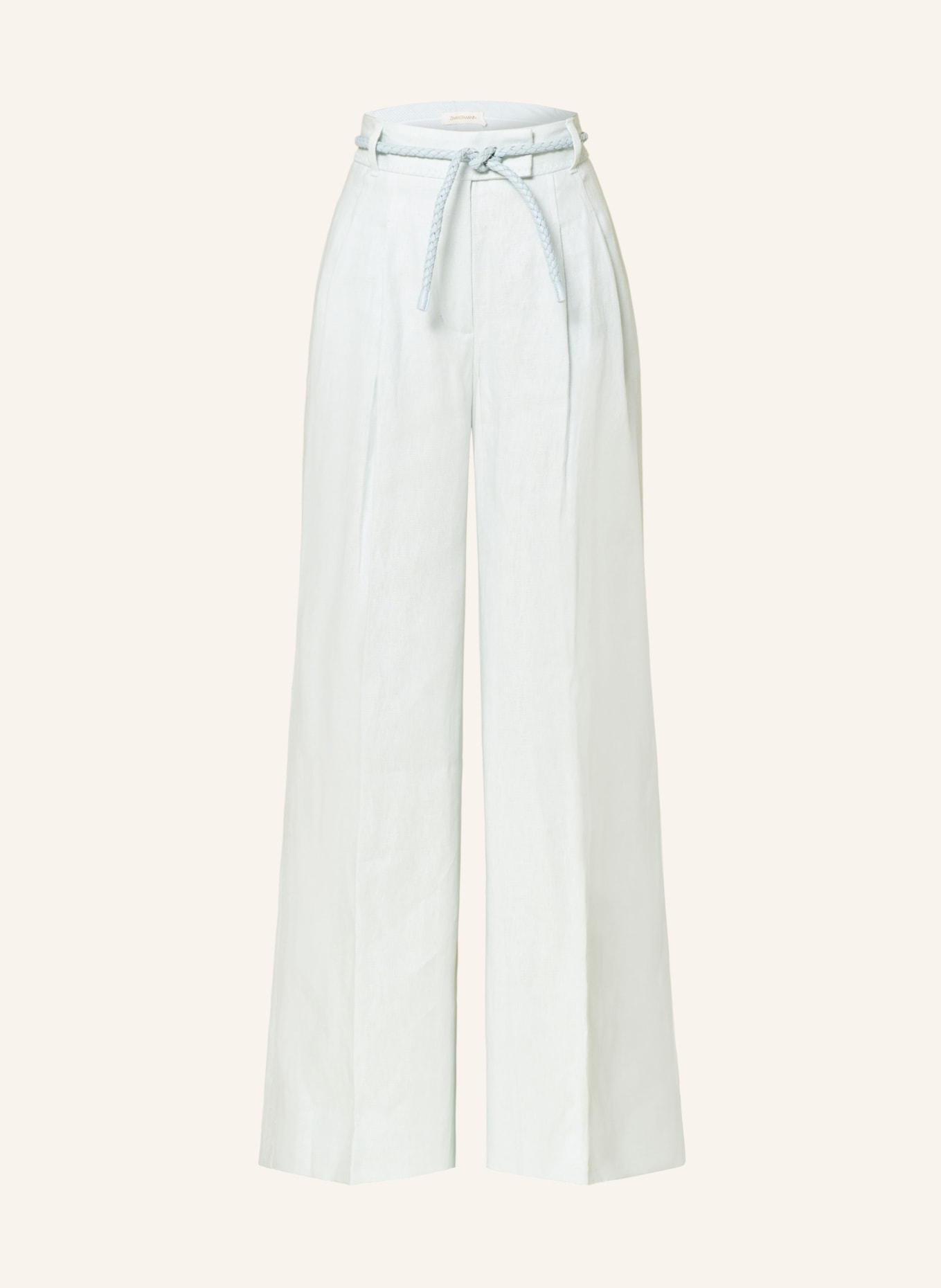 ZIMMERMANN Wide leg trousers NATURA made of linen, Color: MINT (Image 1)
