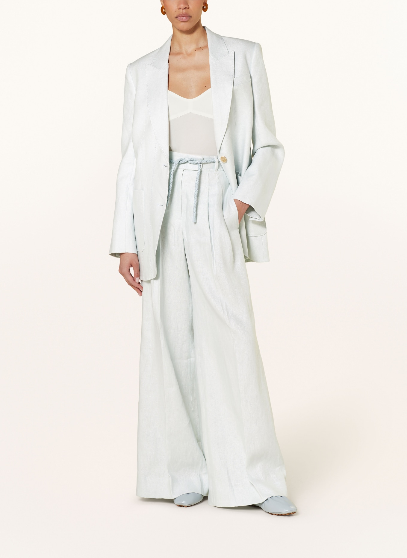 ZIMMERMANN Wide leg trousers NATURA made of linen, Color: MINT (Image 2)