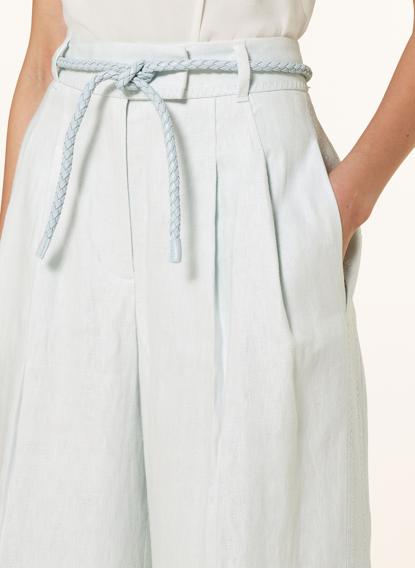 ZIMMERMANN Wide leg trousers NATURA made of linen, Color: MINT (Image 5)