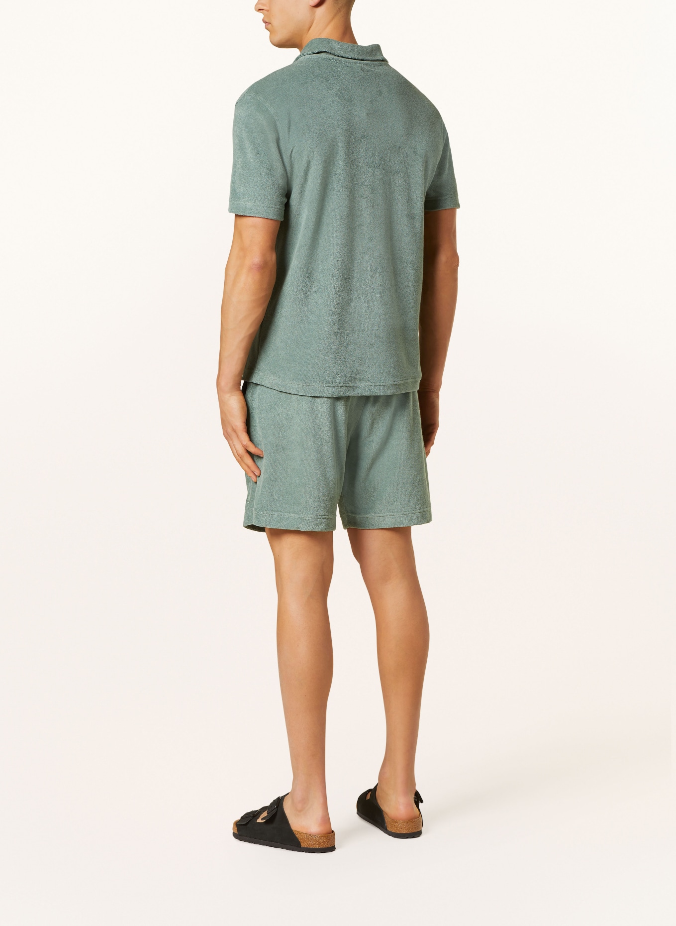 Marc O'Polo Lounge shirt made of terry cloth, Color: GREEN (Image 3)