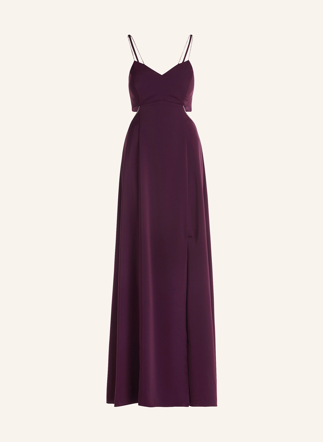 VM Vera Mont Kleid mit Cut-outs und Schmucksteinen, Farbe: DUNKELLILA (Bild 1)