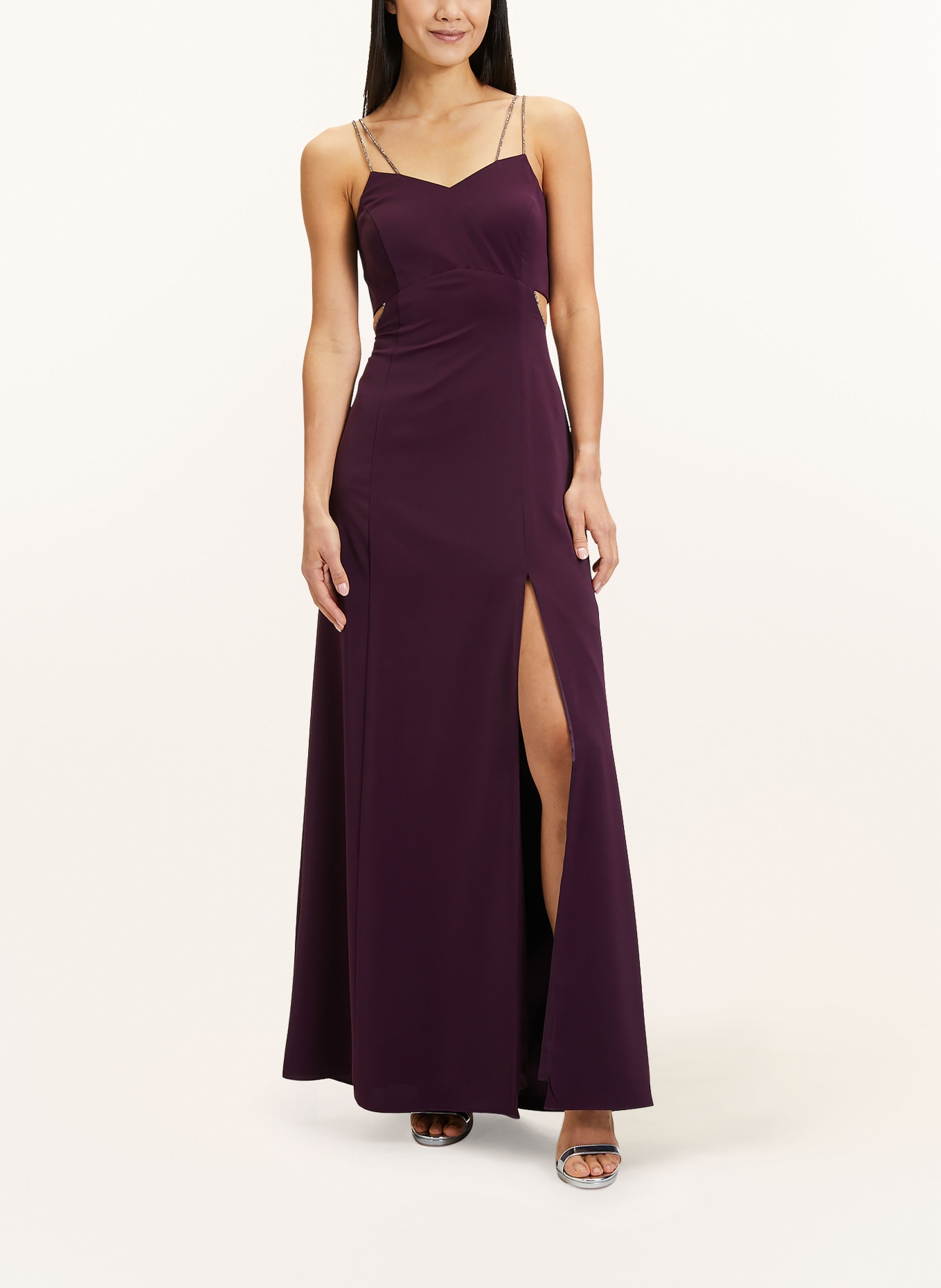 VM Vera Mont Dress with cut-outs and decorative gems, Color: DARK PURPLE (Image 2)
