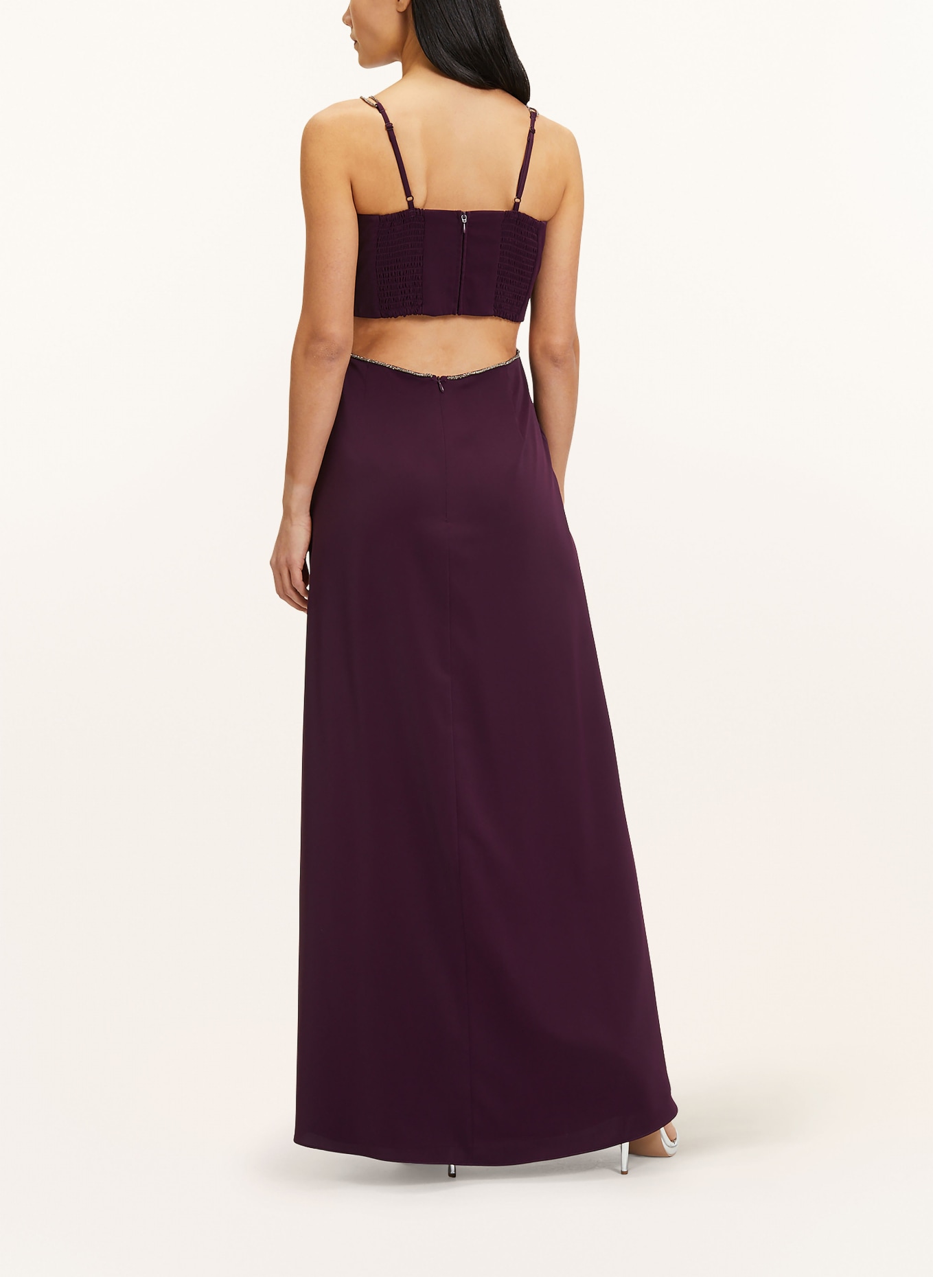 VM Vera Mont Dress with cut-outs and decorative gems, Color: DARK PURPLE (Image 3)