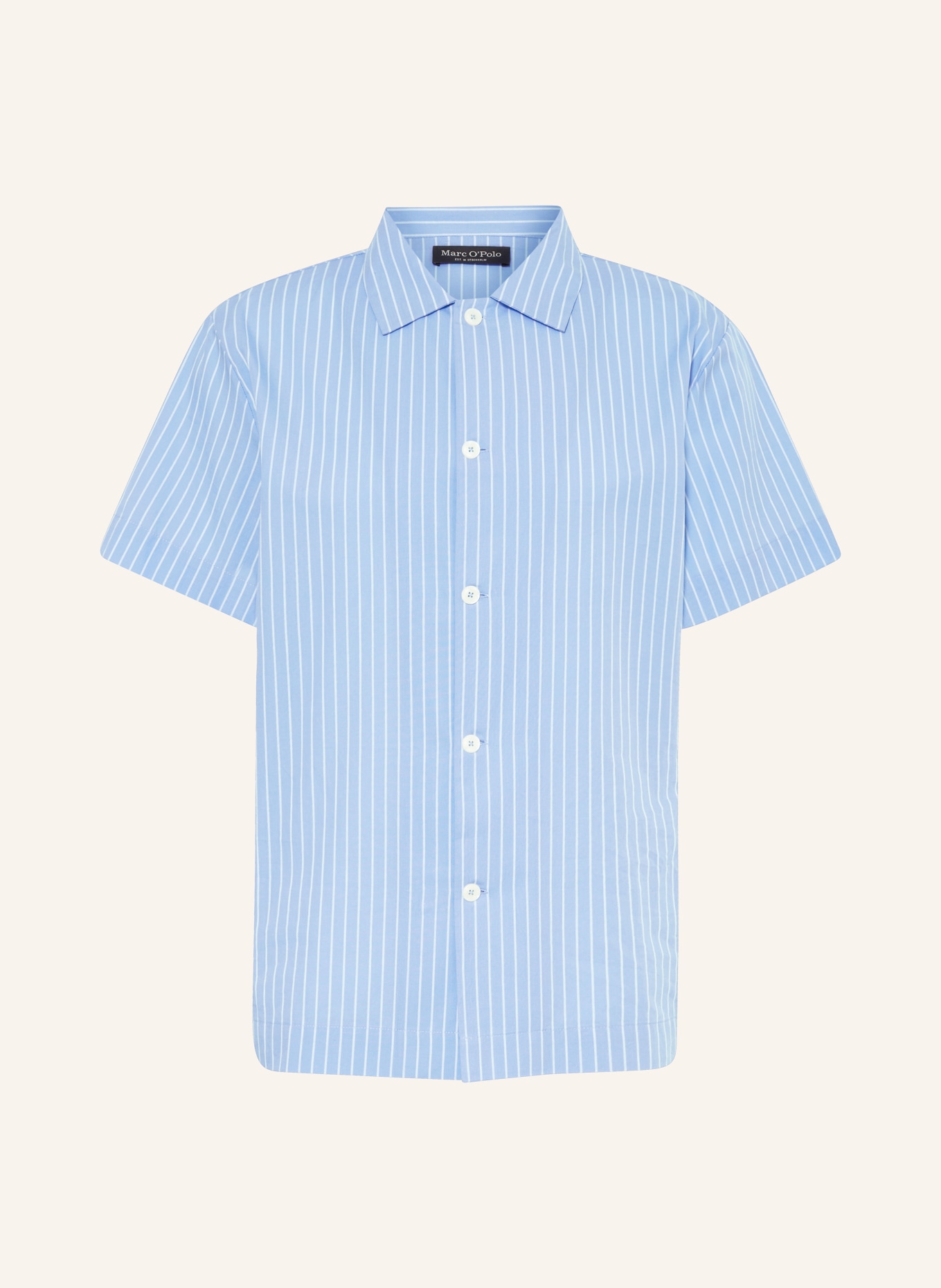 Marc O'Polo Pajama shirt, Color: LIGHT BLUE/ WHITE (Image 1)