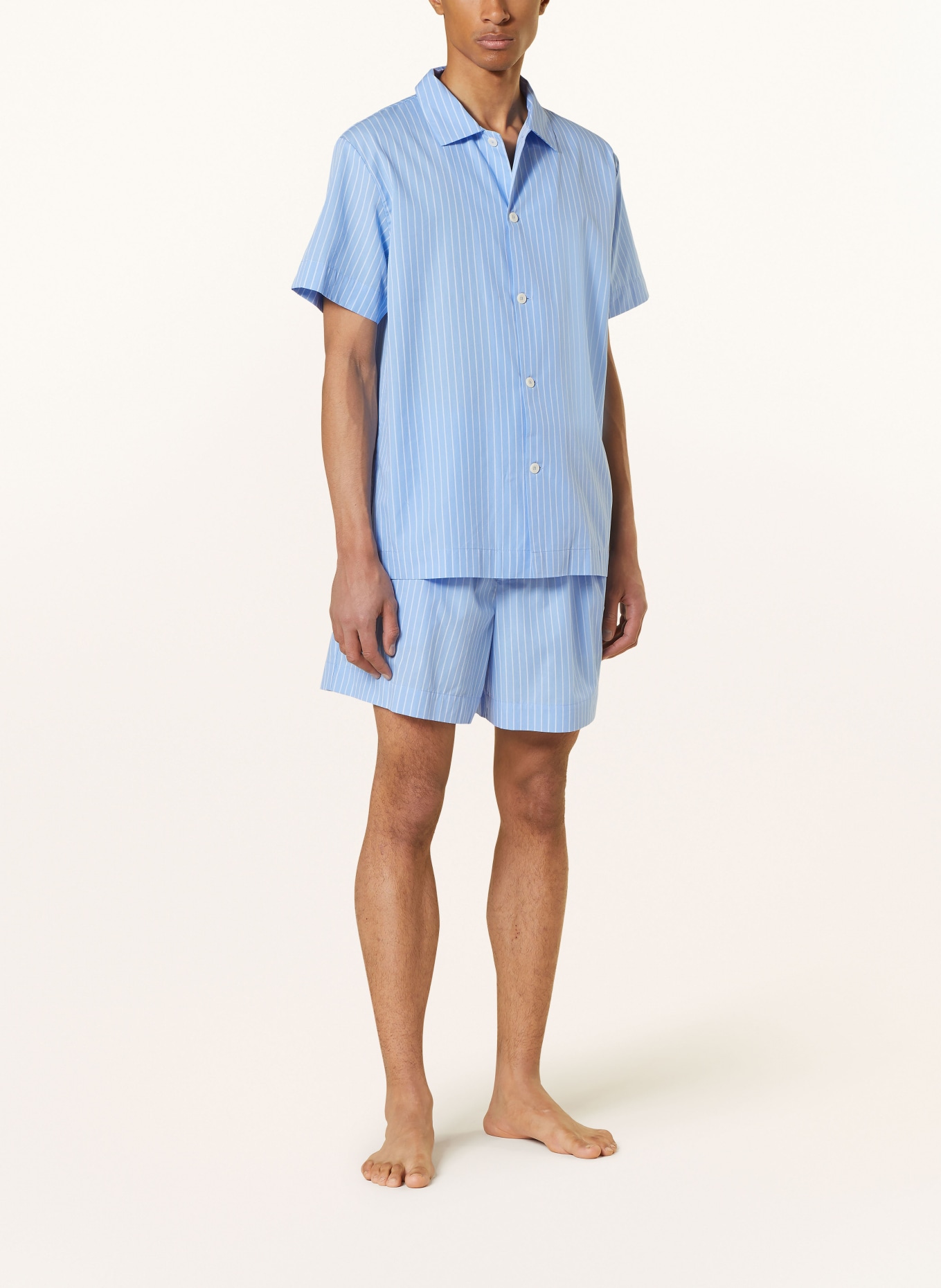 Marc O'Polo Pajama shirt, Color: LIGHT BLUE/ WHITE (Image 2)