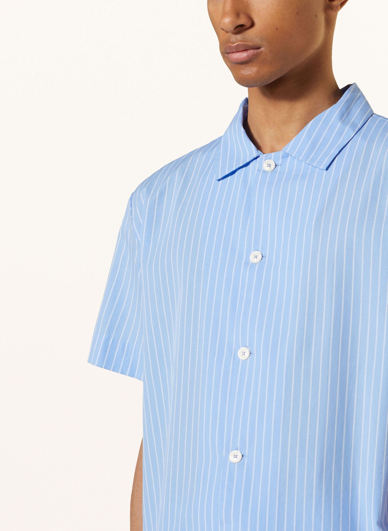 Marc O'Polo Pajama shirt, Color: LIGHT BLUE/ WHITE (Image 4)