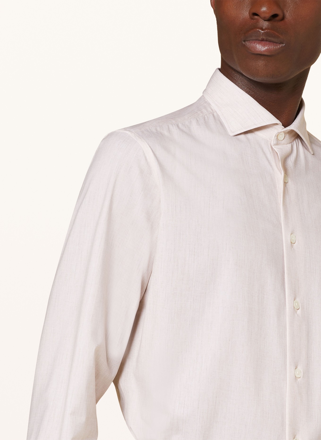 TRAIANO Jerseyhemd ROSSINI Radical Fit, Farbe: BEIGE (Bild 4)
