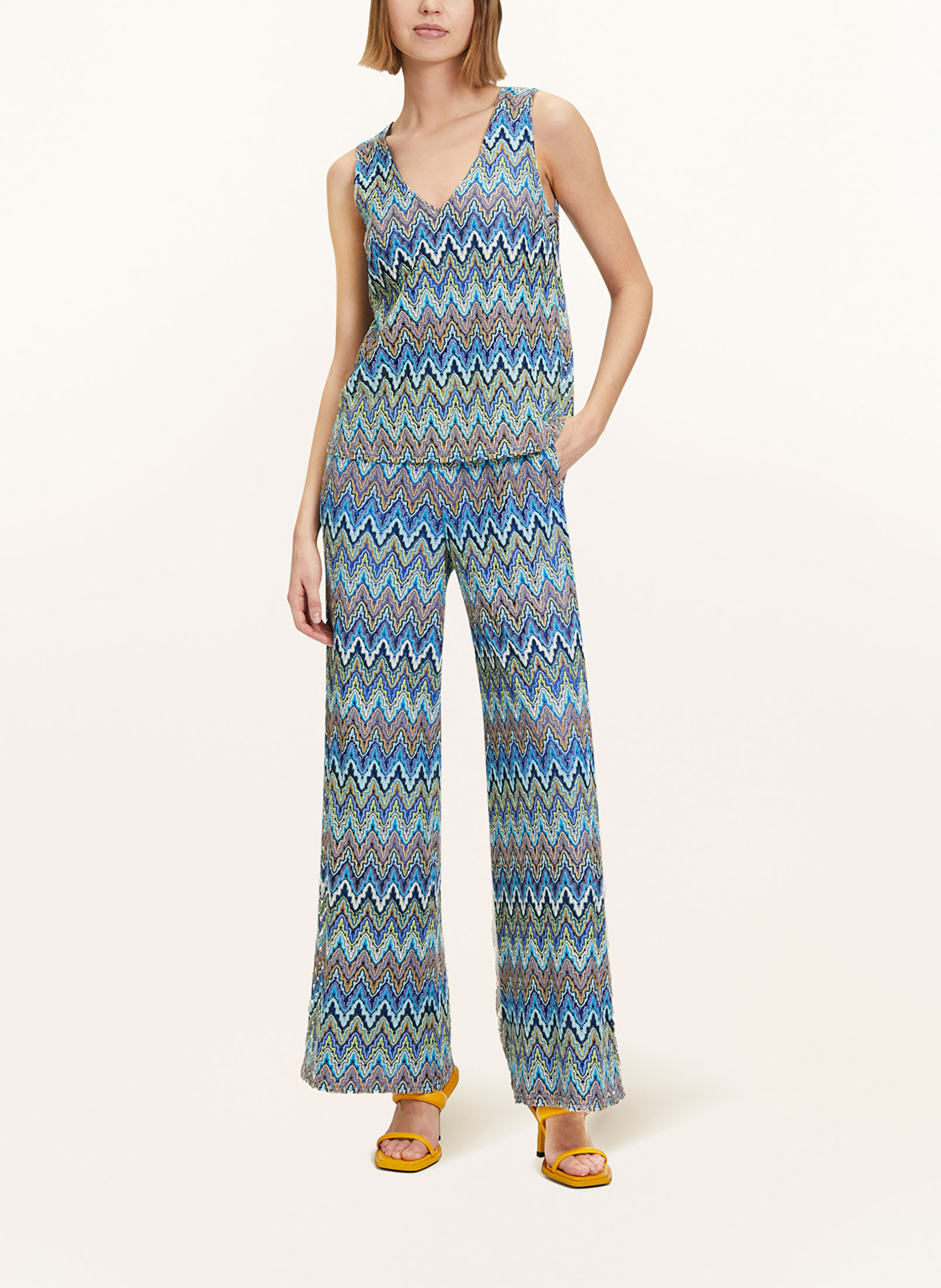 ROBE LÉGÈRE Knit jumpsuit, Color: BLUE/ GREEN (Image 2)