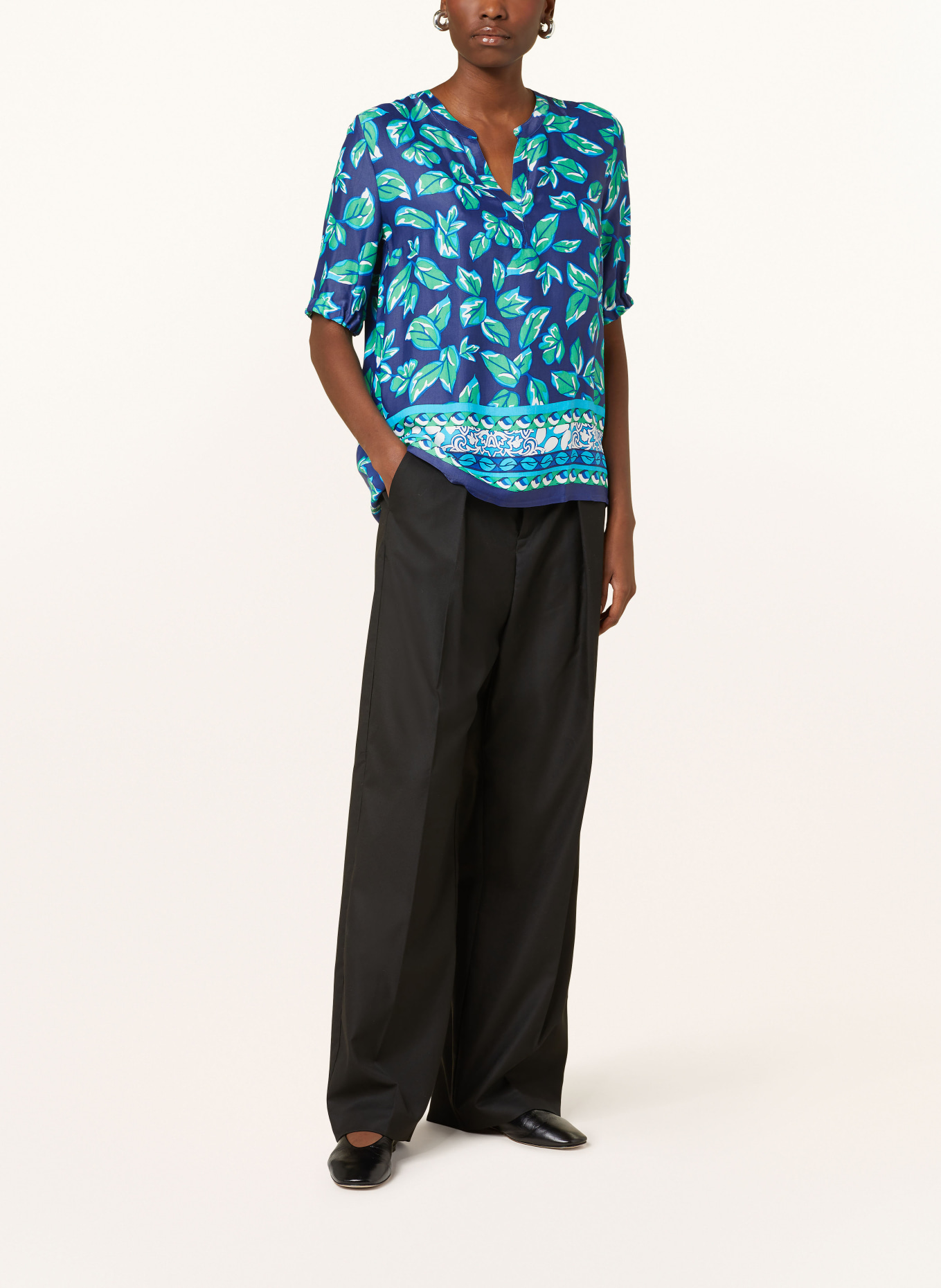 Betty Barclay Shirt blouse, Color: BLUE/ GREEN (Image 2)