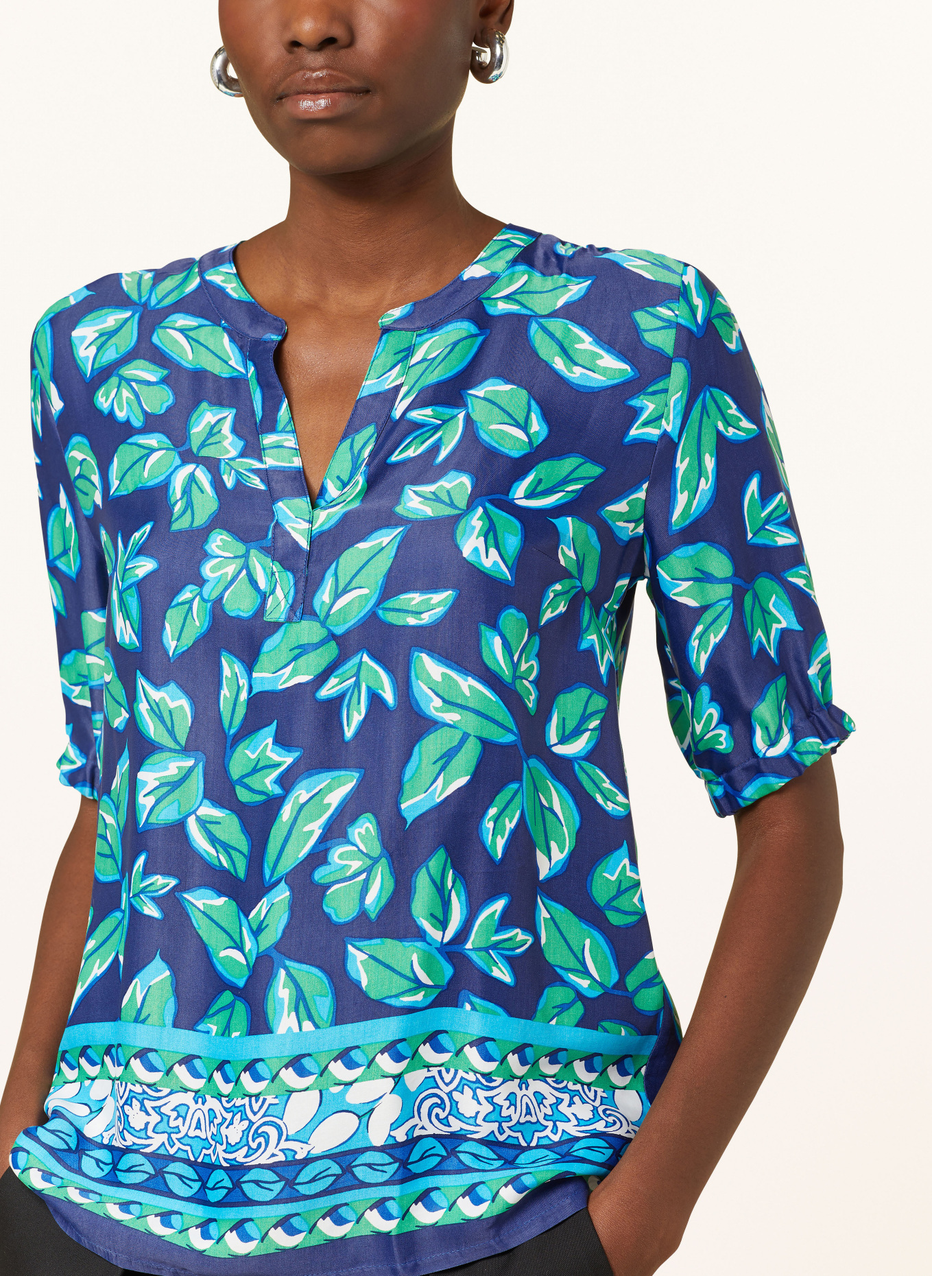 Betty Barclay Shirt blouse, Color: BLUE/ GREEN (Image 4)