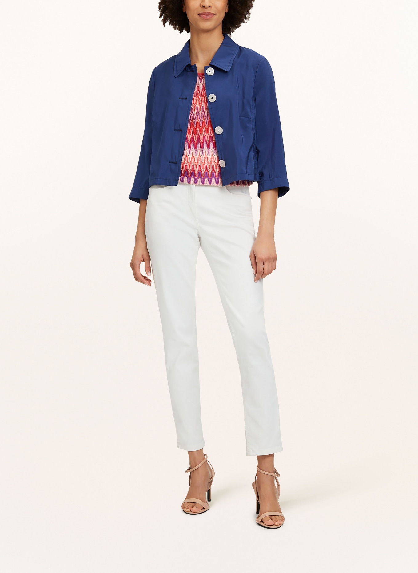 Betty Barclay Boxy jacket with 3/4 sleeves, Color: DARK BLUE (Image 2)