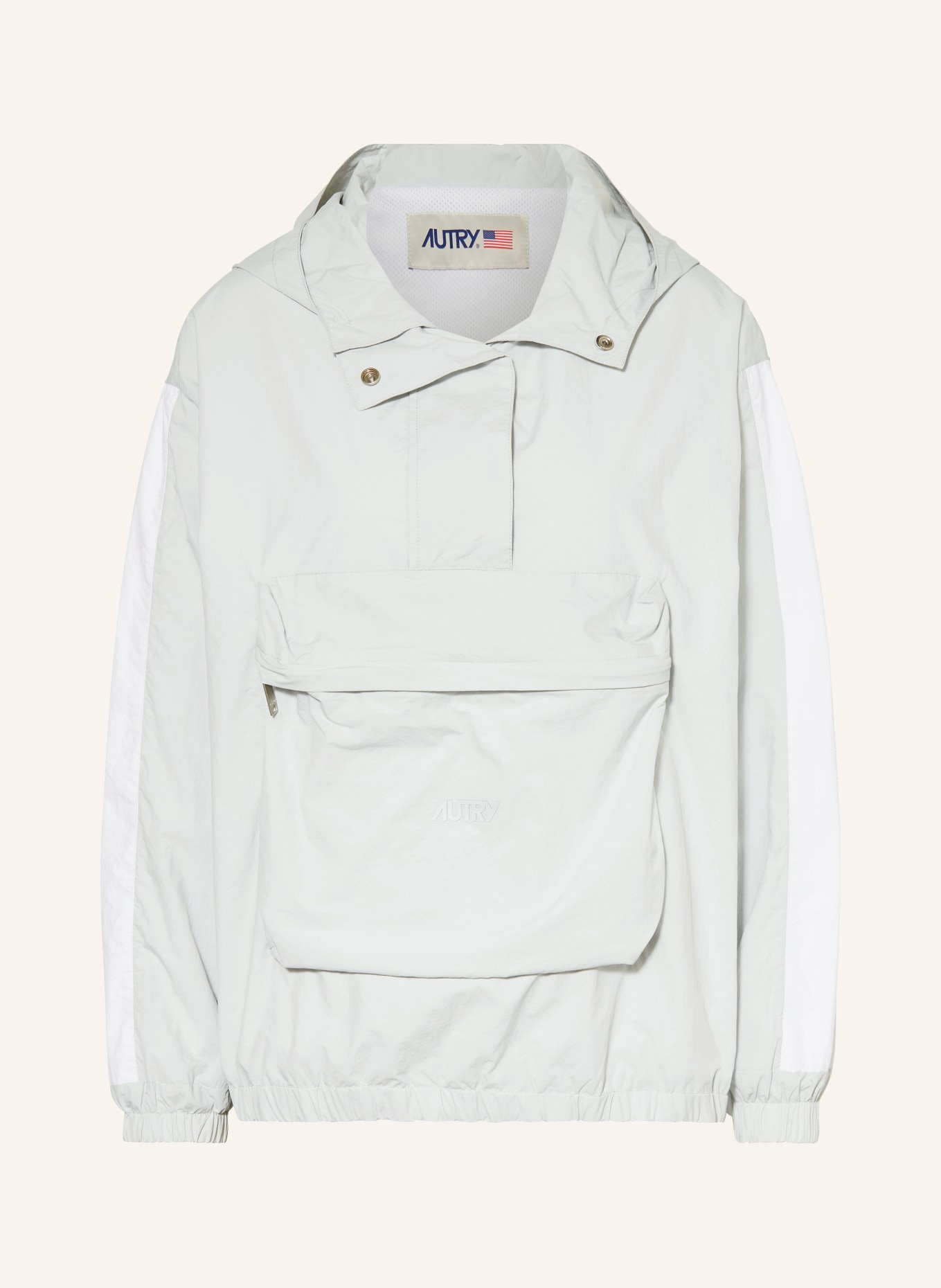 AUTRY Anorak jacket, Color: LIGHT BLUE/ WHITE (Image 1)