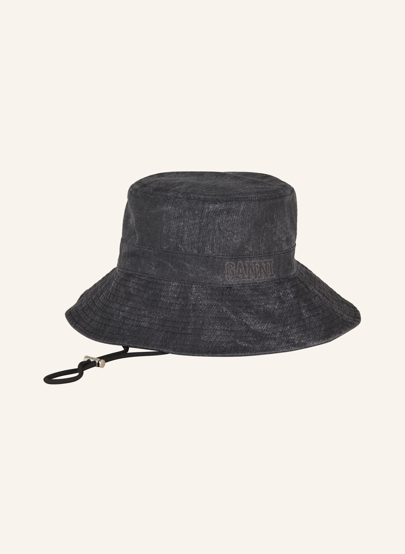 GANNI Klobouk Bucket Hat, Barva: ČERNÁ (Obrázek 2)