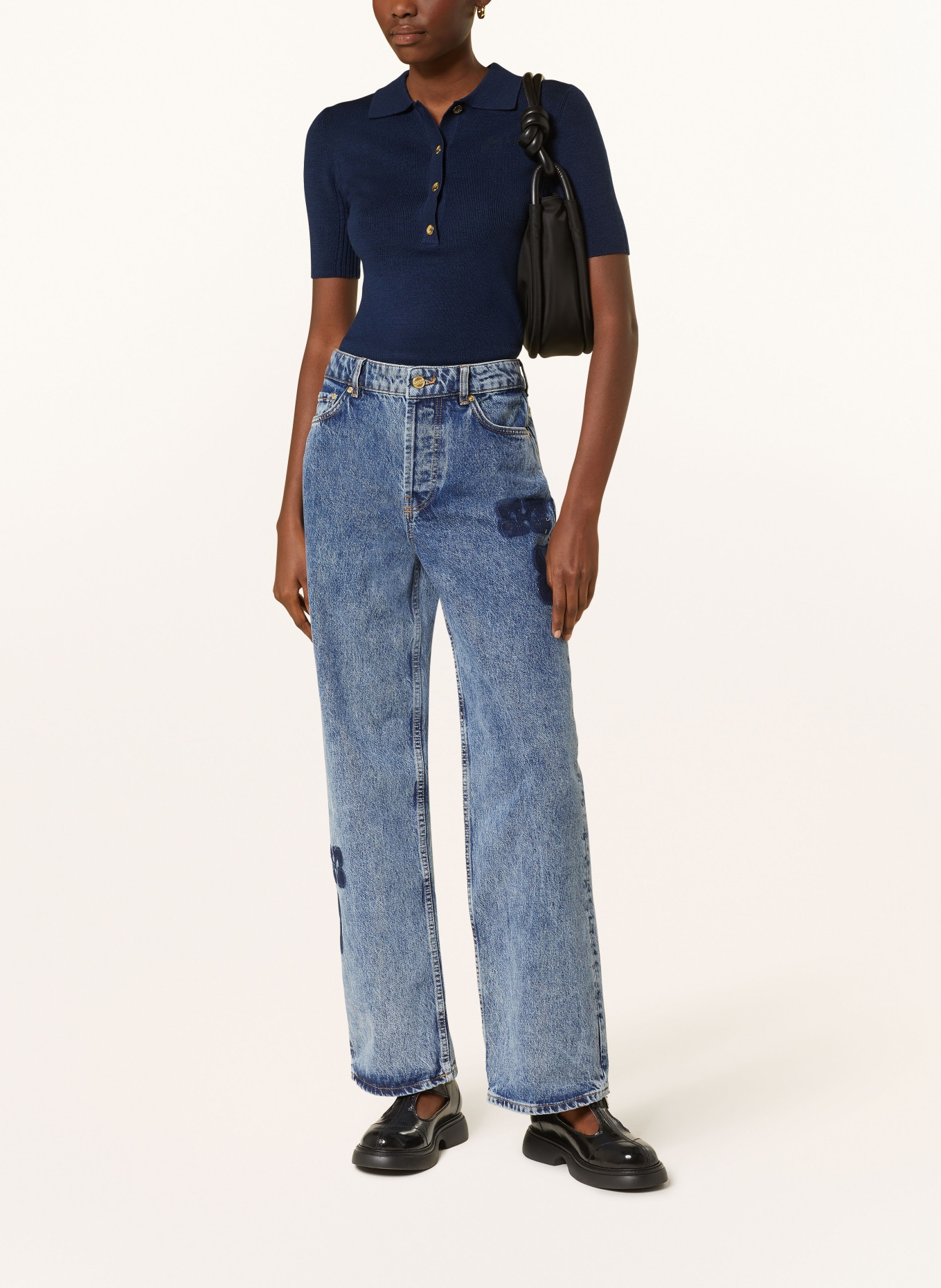 GANNI Straight Jeans IZEY, Farbe: 566 MID BLUE STONE (Bild 2)