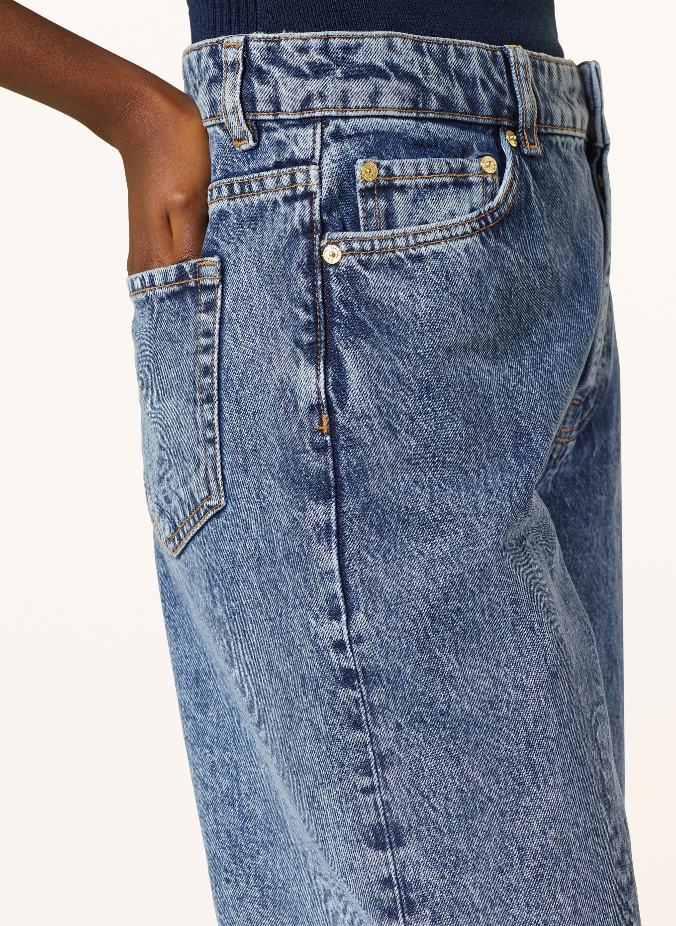 GANNI Straight Jeans IZEY, Farbe: 566 MID BLUE STONE (Bild 5)