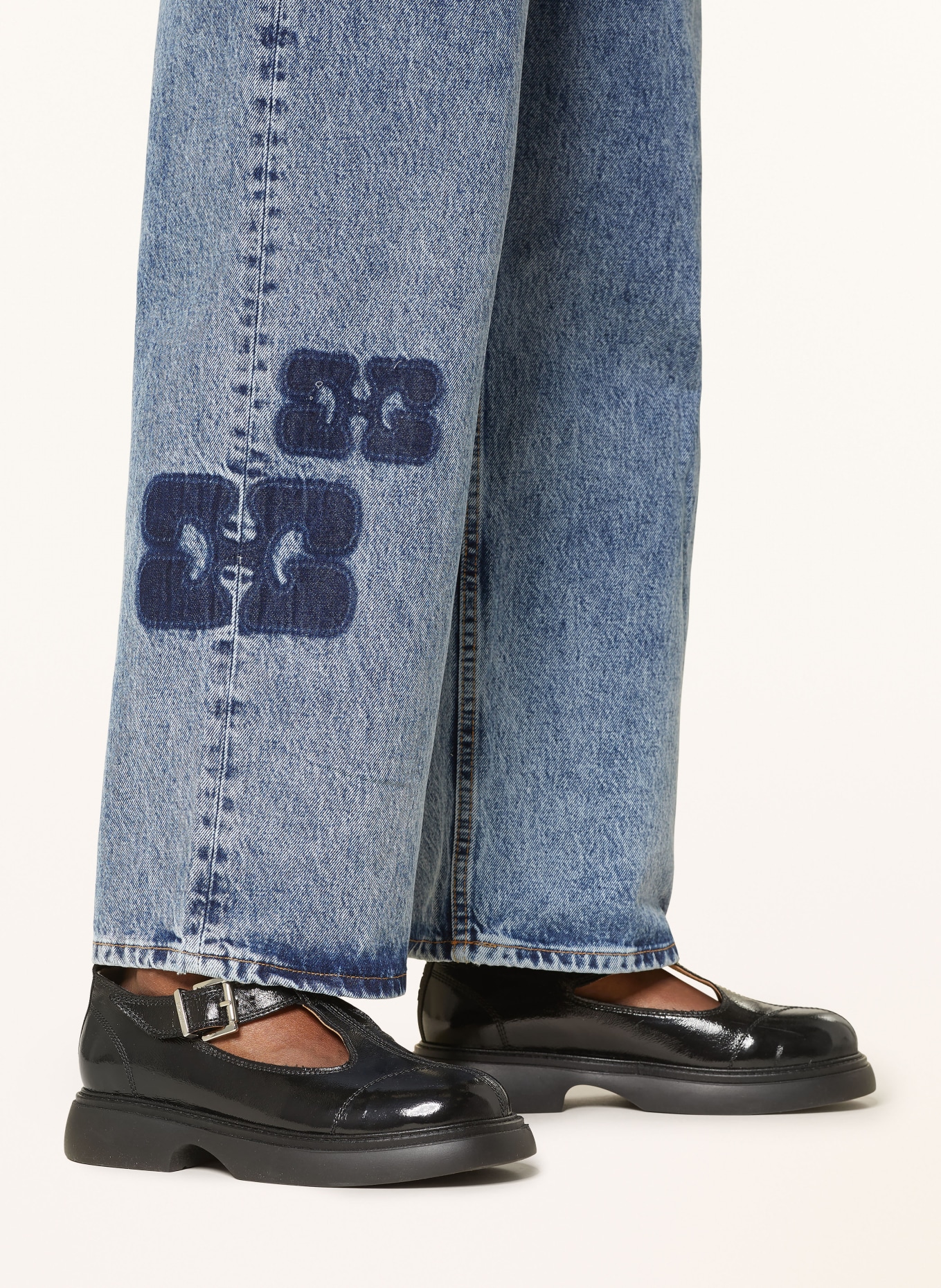 GANNI Straight Jeans IZEY, Farbe: 566 MID BLUE STONE (Bild 6)