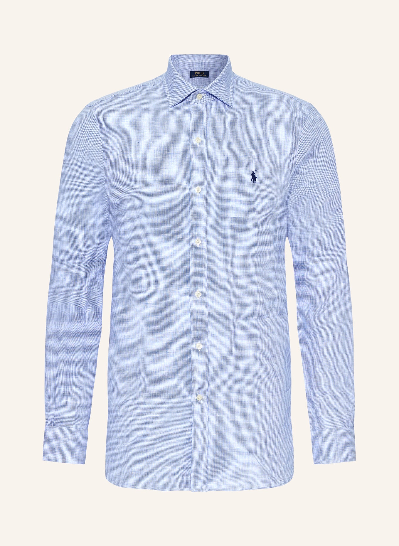 POLO RALPH LAUREN Linen shirt slim fit, Color: BLUE/ WHITE (Image 1)