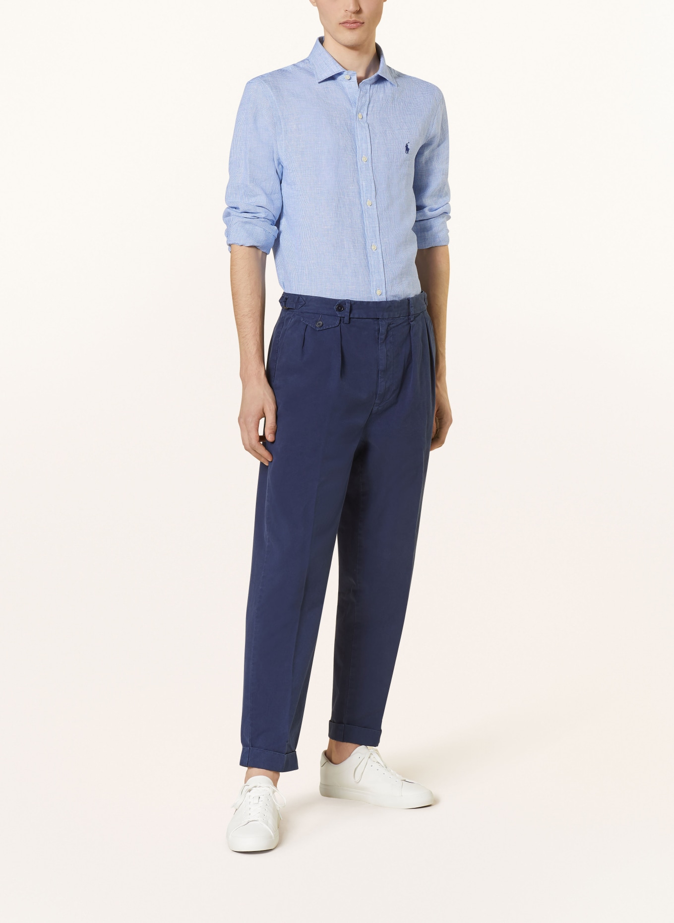 POLO RALPH LAUREN Linen shirt slim fit, Color: BLUE/ WHITE (Image 2)