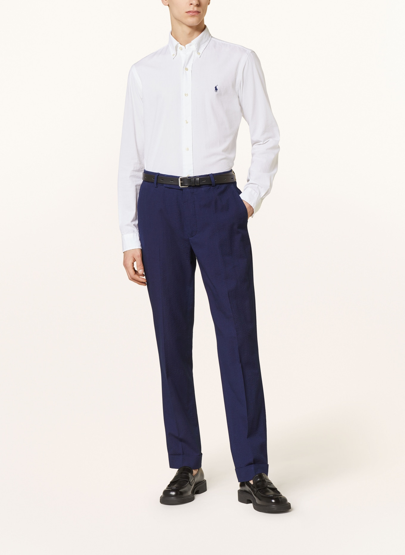 POLO RALPH LAUREN Spodnie garniturowe regular fit, Kolor: 001 BRIGHT BLUE/WHITE (Obrazek 3)