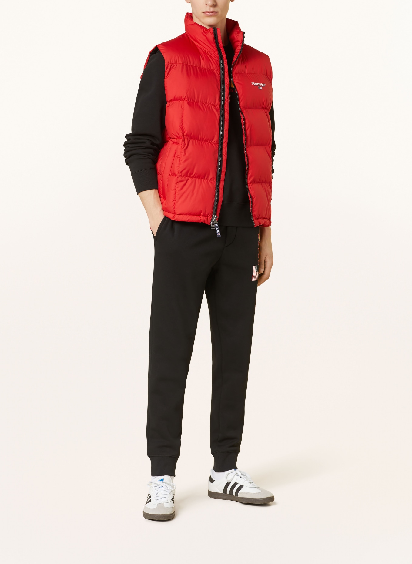 POLO SPORT Quilted vest in red