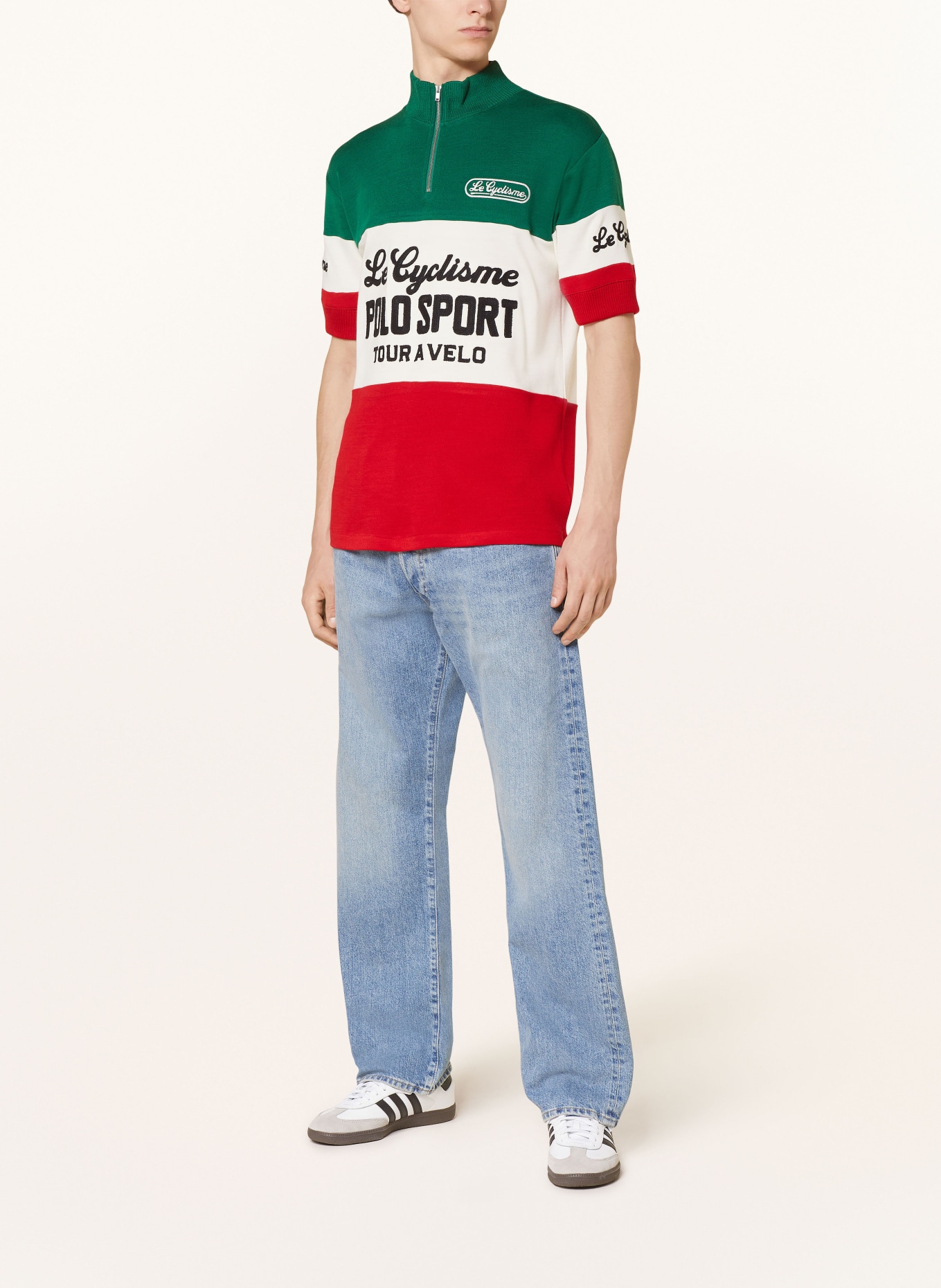 POLO SPORT Half-zip sweater, Color: GREEN/ WHITE/ RED (Image 2)
