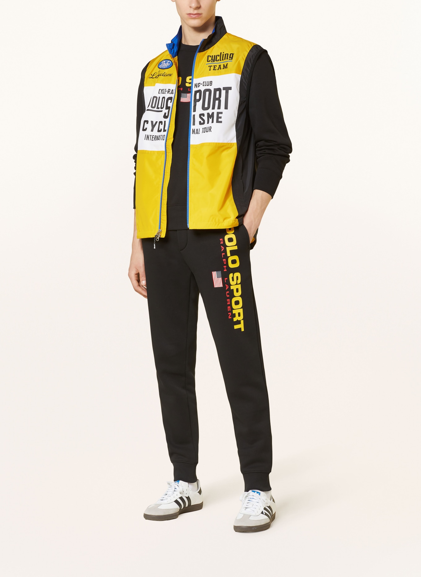 POLO SPORT Vest, Color: BLACK/ WHITE/ YELLOW (Image 2)