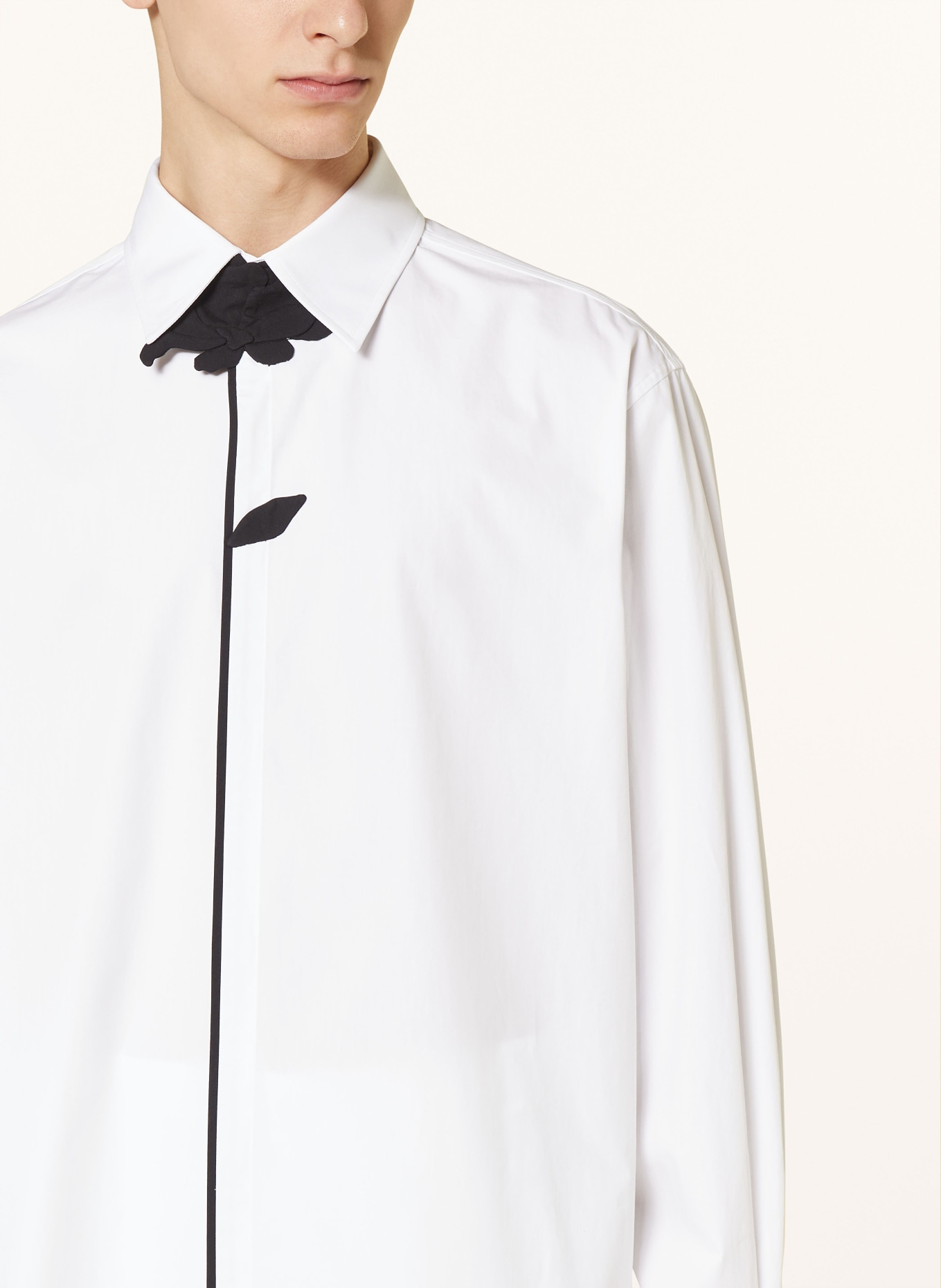 VALENTINO Shirt comfort fit, Color: WHITE/ BLACK (Image 4)